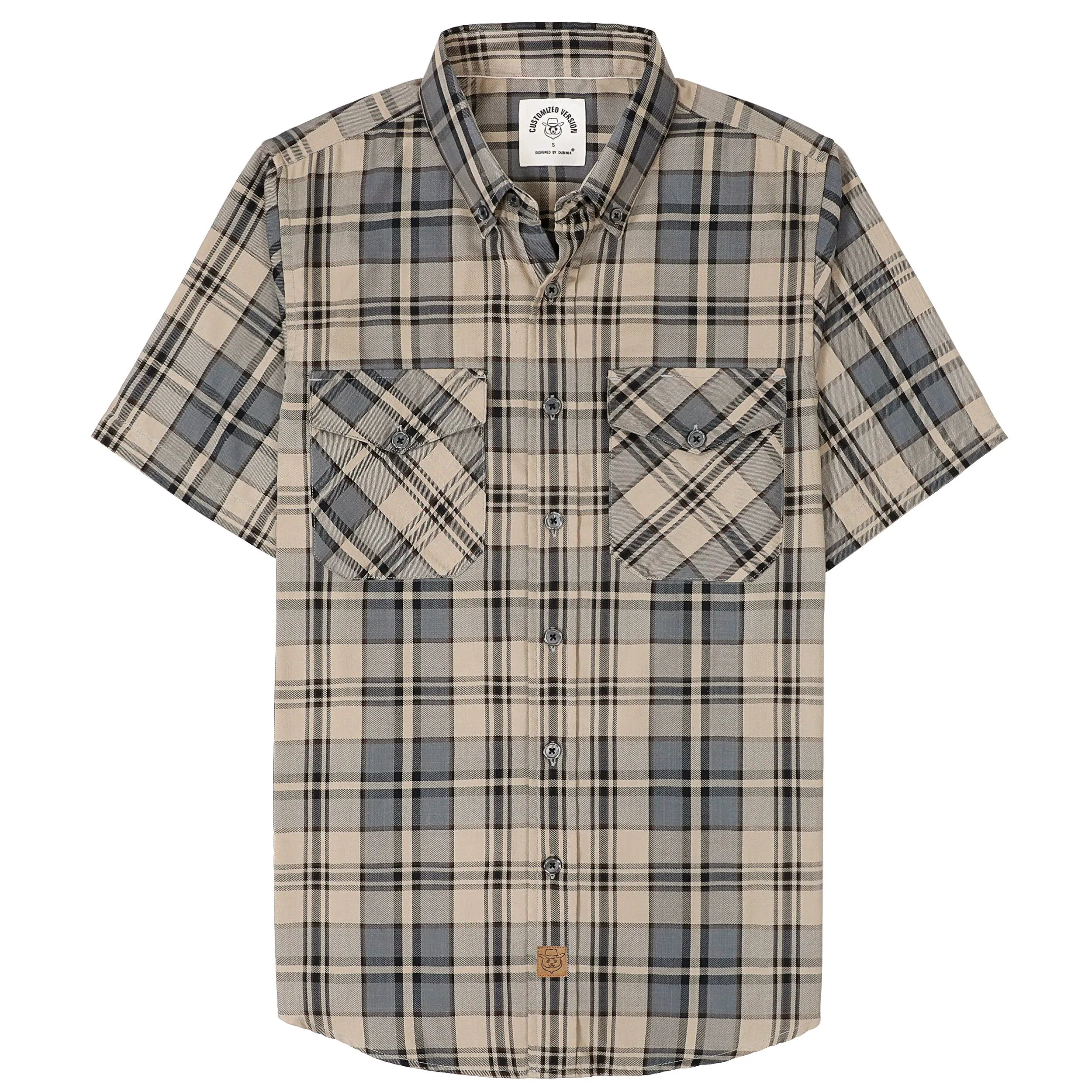 Dubinik® Bamboo Viscose Mens Short Sleeve Button Down Pockets Shirts#39901 sold by Dubinik