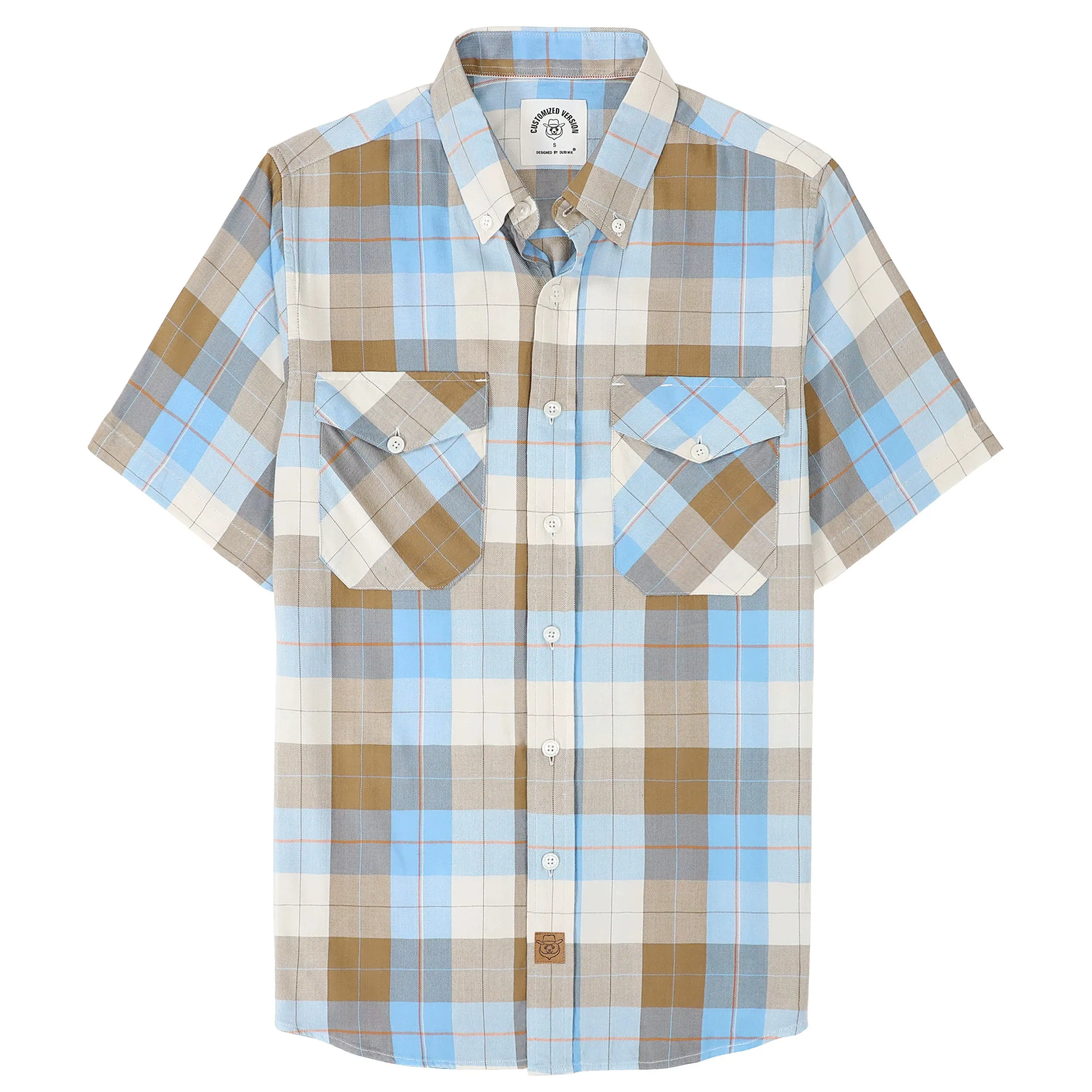 Dubinik® Bamboo Viscose Mens Short Sleeve Button Down Pockets Shirts#39701 sold by Dubinik