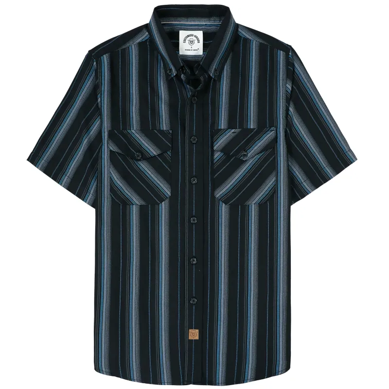 Dubinik® Bamboo Viscose Mens Short Sleeve Button Down Pockets Shirts#39506 made by Dubinik