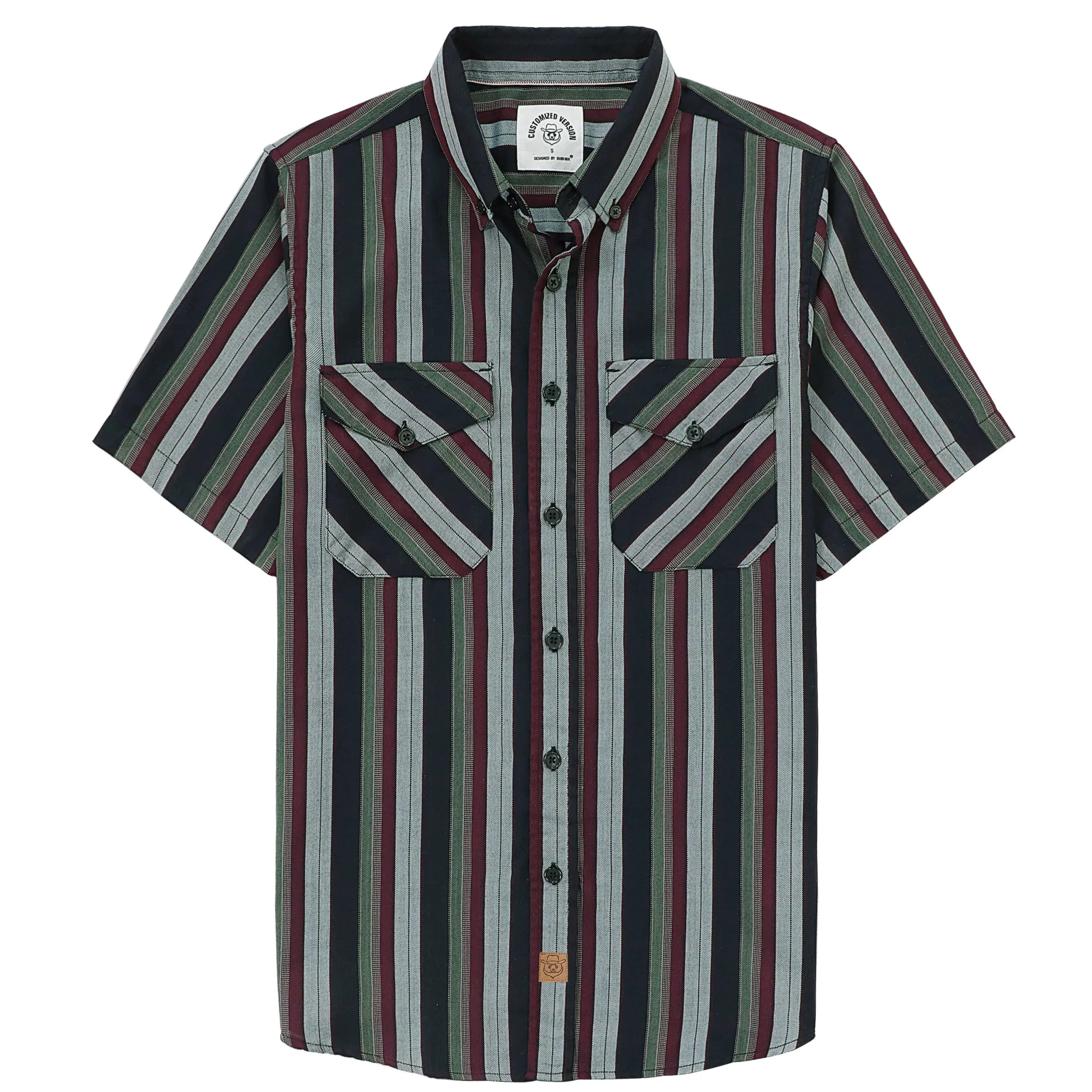 Dubinik® Bamboo Viscose Mens Short Sleeve Button Down Pockets Shirts#39505 sold by Dubinik