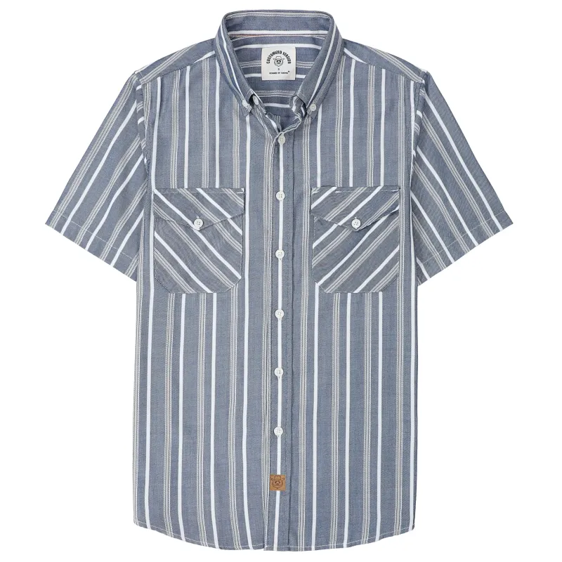 Dubinik® Bamboo Viscose Mens Short Sleeve Button Down Pockets Shirts#39504 made by Dubinik