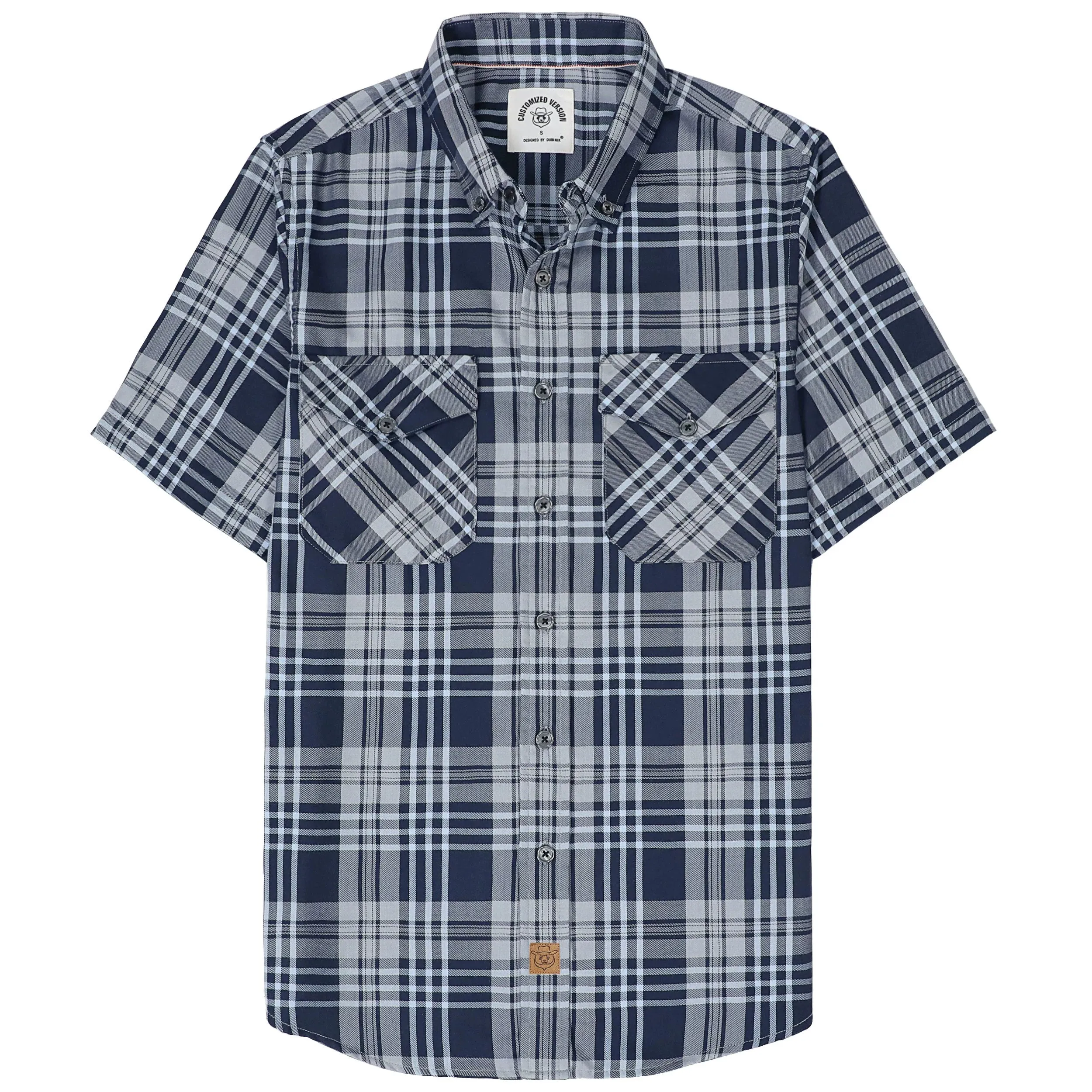 Dubinik® Bamboo Viscose Mens Short Sleeve Button Down Pockets Shirts#39502 sold by Dubinik