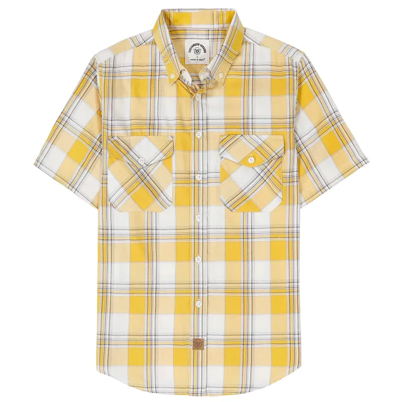Dubinik® Bamboo Viscose Mens Short Sleeve Button Down Pockets Shirts#39401 made by Dubinik
