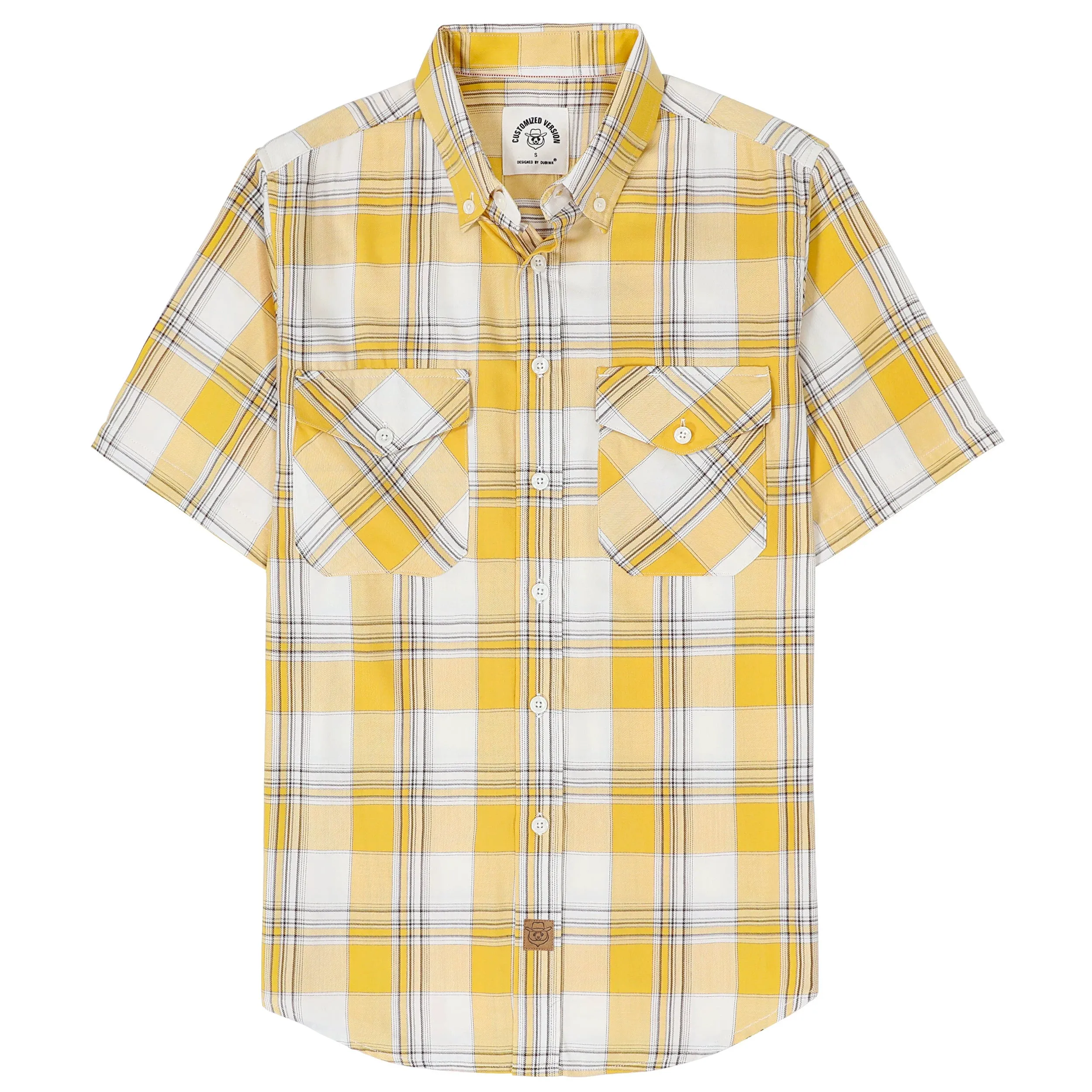 Dubinik® Bamboo Viscose Mens Short Sleeve Button Down Pockets Shirts#39401 sold by Dubinik