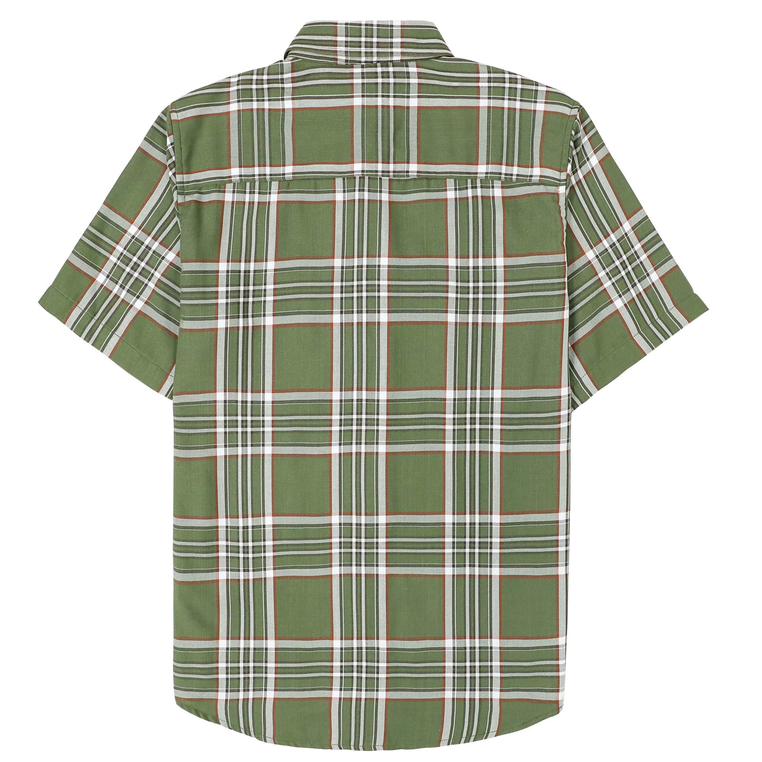 Dubinik® Bamboo Viscose Mens Short Sleeve Button Down Pockets Green Shirts#39301 sold by Dubinik product image thumbnail 2