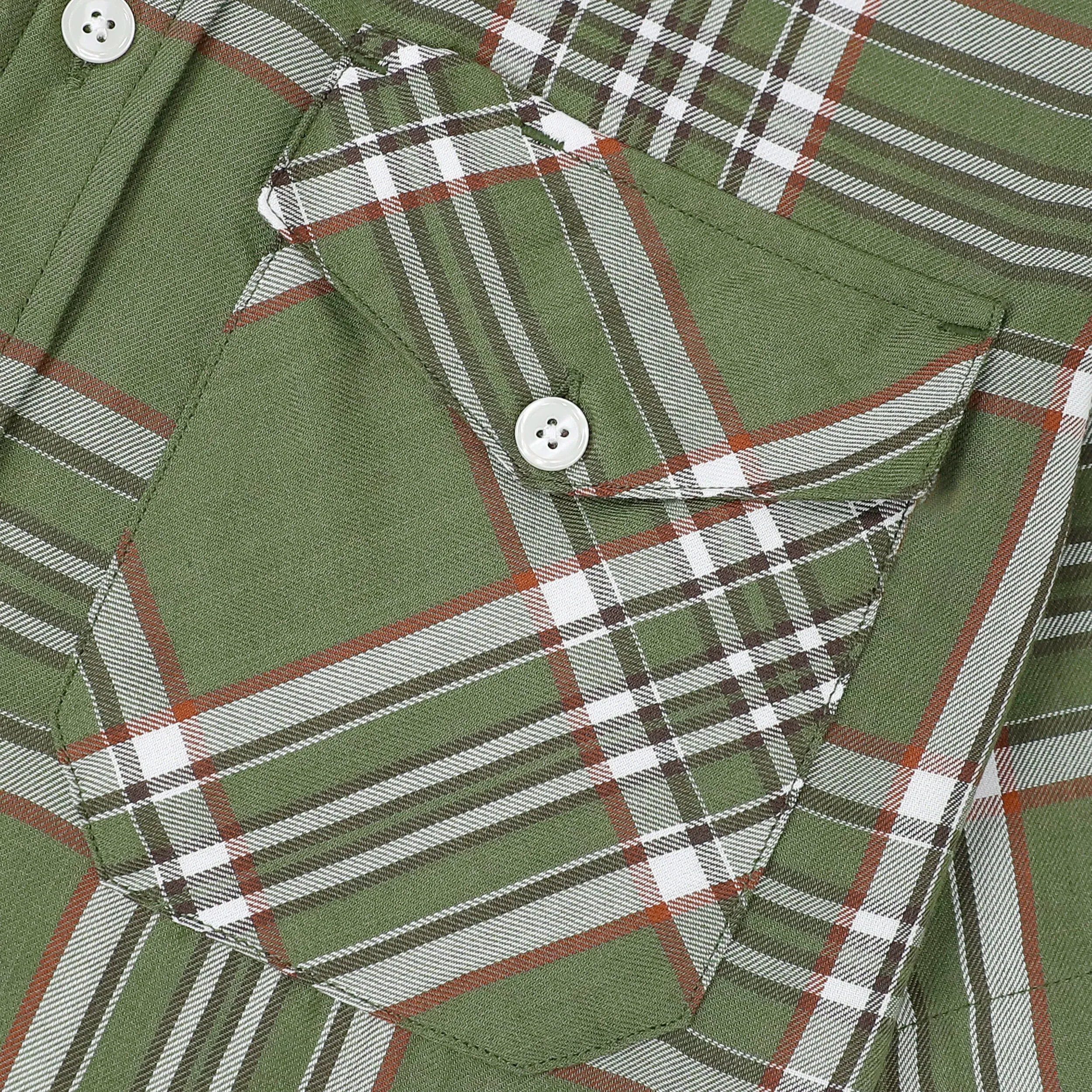 Dubinik® Bamboo Viscose Mens Short Sleeve Button Down Pockets Green Shirts#39301 sold by Dubinik product image thumbnail 3