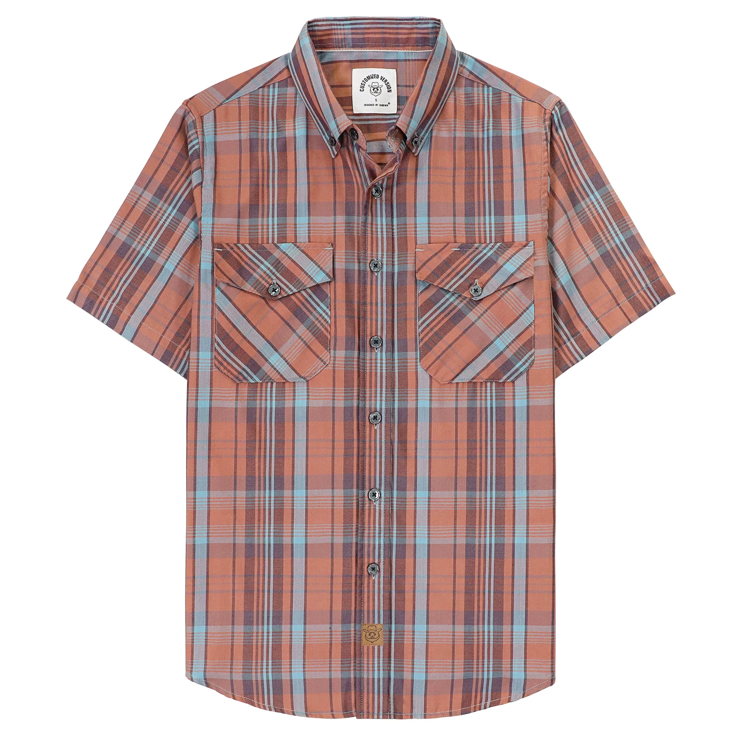 Dubinik® Bamboo Viscose Mens Short Sleeve Button Down Pockets Shirts#39016 sold by Dubinik