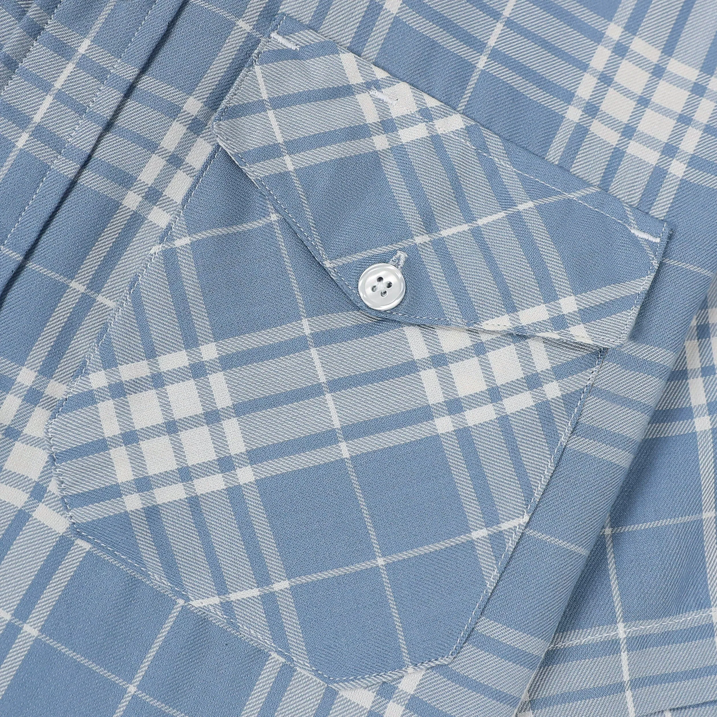 Dubinik® Bamboo Viscose Mens Short Sleeve Button Down Pockets Shirts#39014 sold by Dubinik product image thumbnail 3