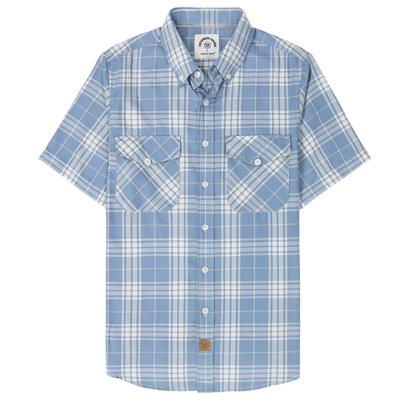 Dubinik® Bamboo Viscose Mens Short Sleeve Button Down Pockets Shirts#39014 made by Dubinik