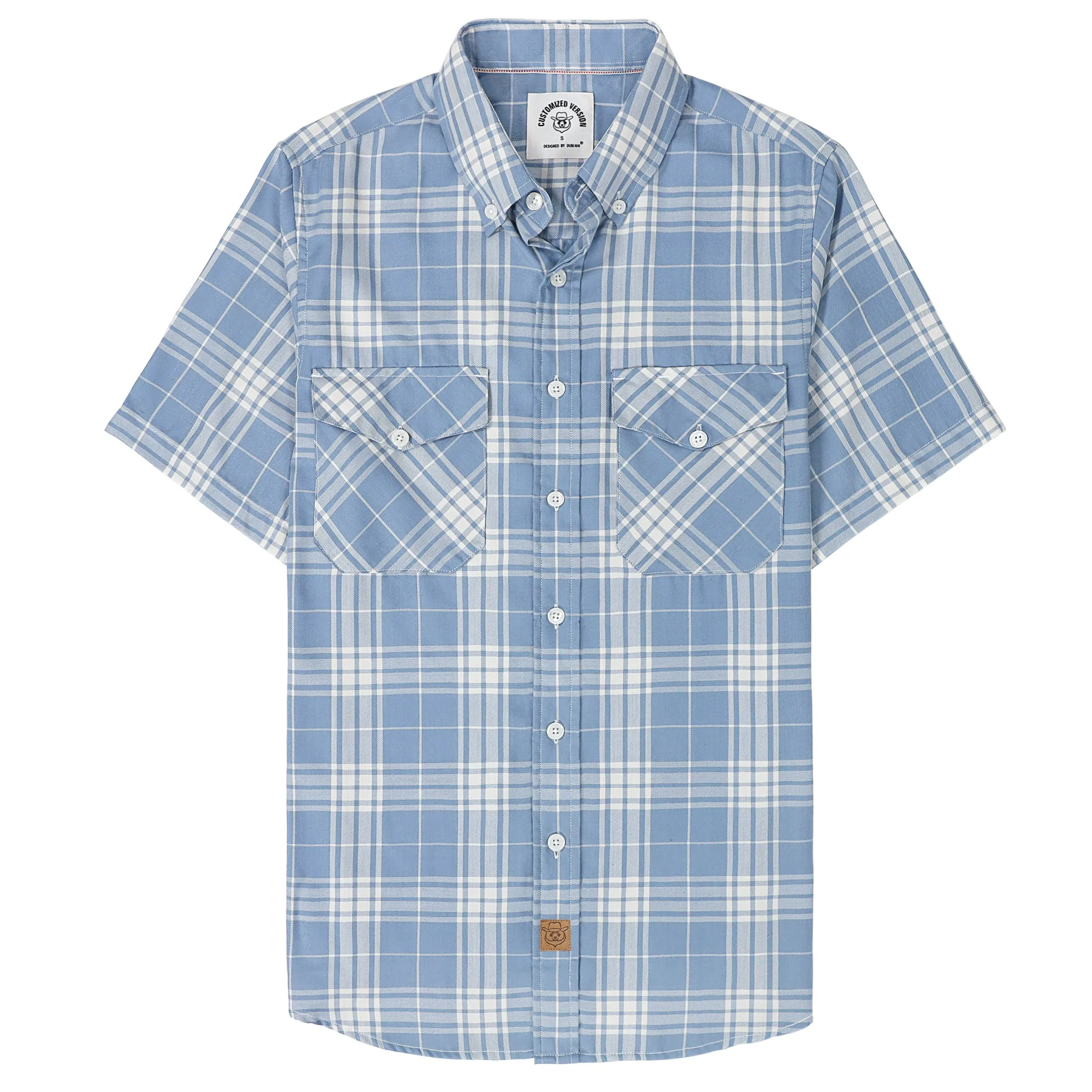 Dubinik® Bamboo Viscose Mens Short Sleeve Button Down Pockets Shirts#39014 sold by Dubinik