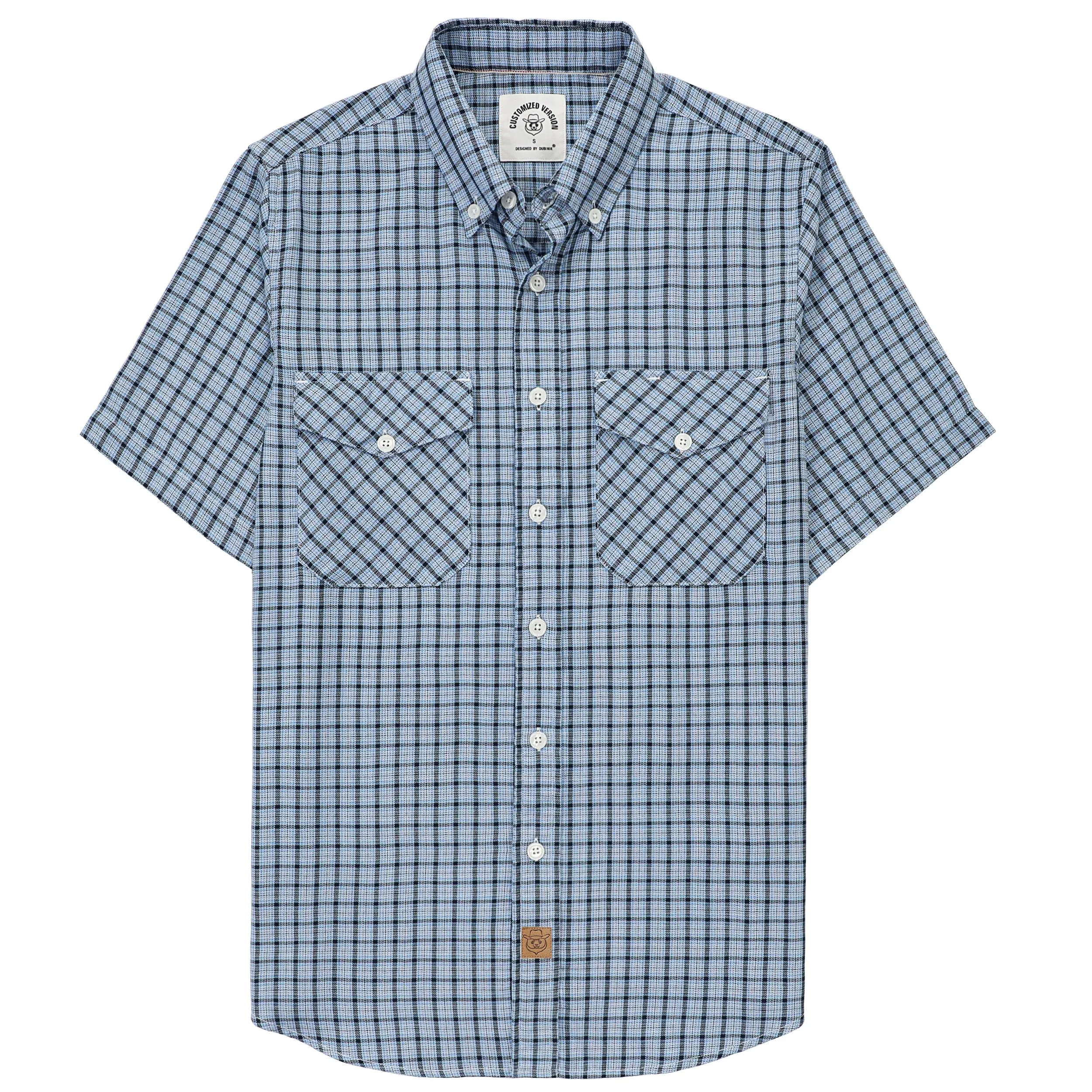Dubinik® Bamboo Viscose Mens Short Sleeve Button Down Pockets Shirts#39010 sold by Dubinik