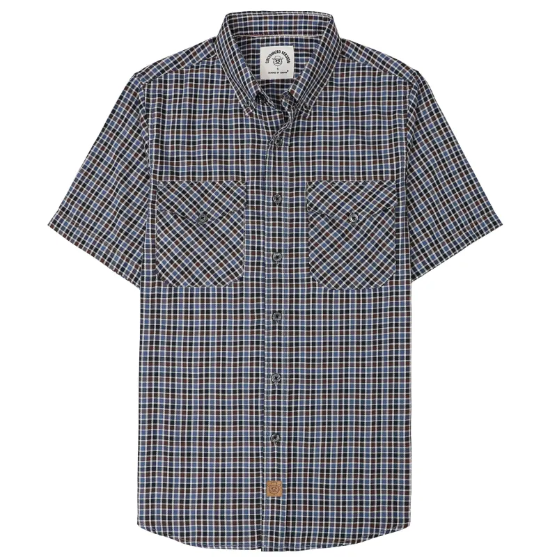 Dubinik® Bamboo Viscose Mens Short Sleeve Button Down Pockets Shirts#39005 made by Dubinik