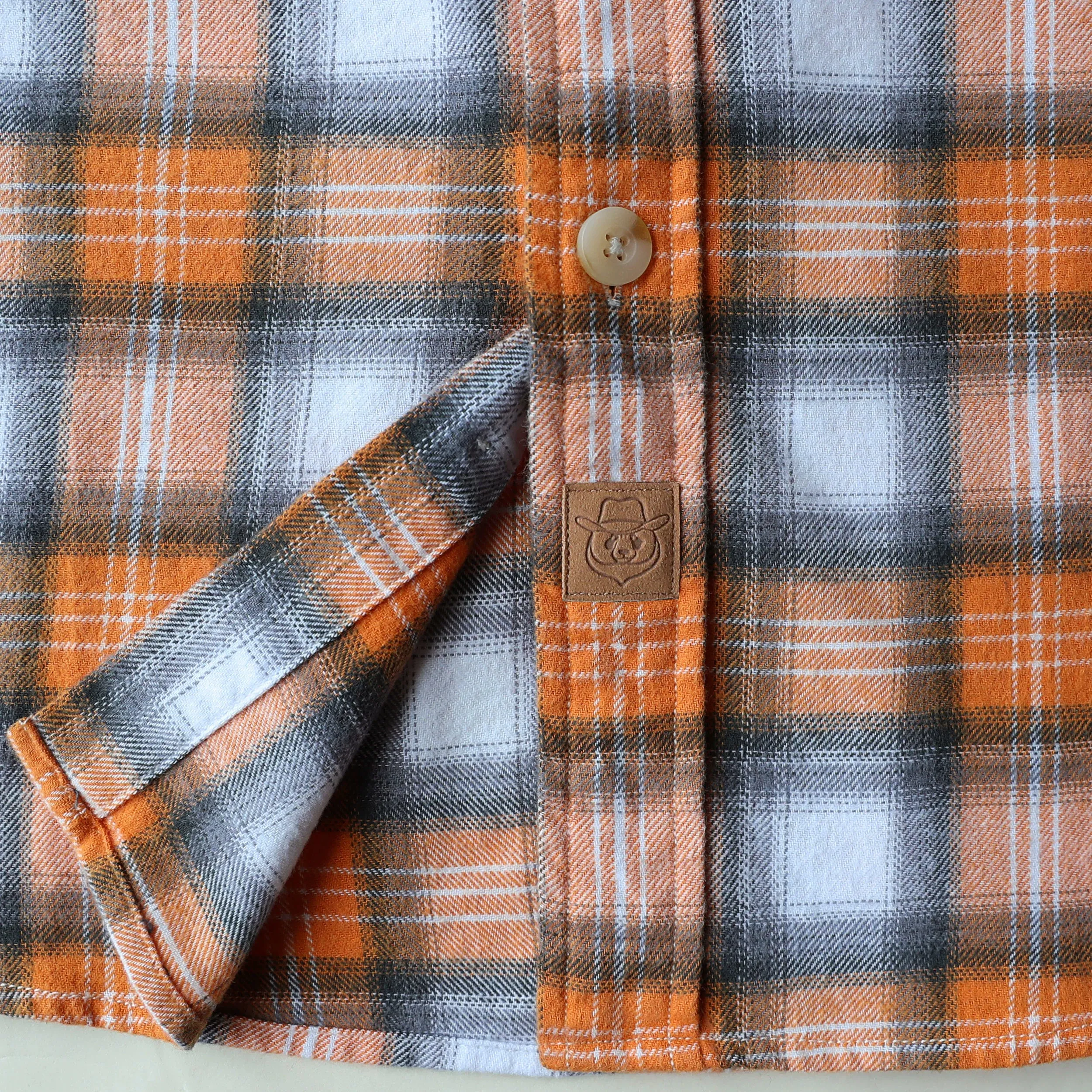 Dubinik® 6oz Mens Long Sleeve Midweight Flannel Shirt Warm Casual Soft Cotton Button Down Plaid Shirt #3418 sold by Dubinik product image thumbnail 3