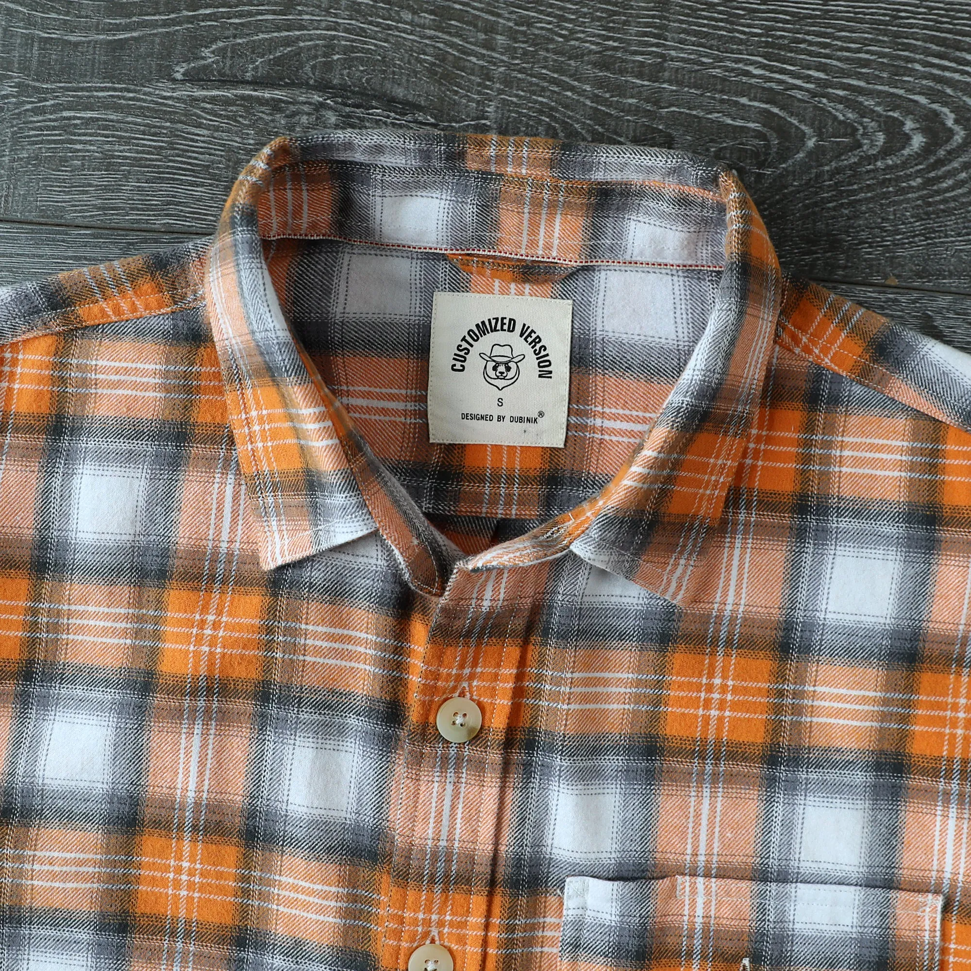 Dubinik® 6oz Mens Long Sleeve Midweight Flannel Shirt Warm Casual Soft Cotton Button Down Plaid Shirt #3418 sold by Dubinik product image thumbnail 2