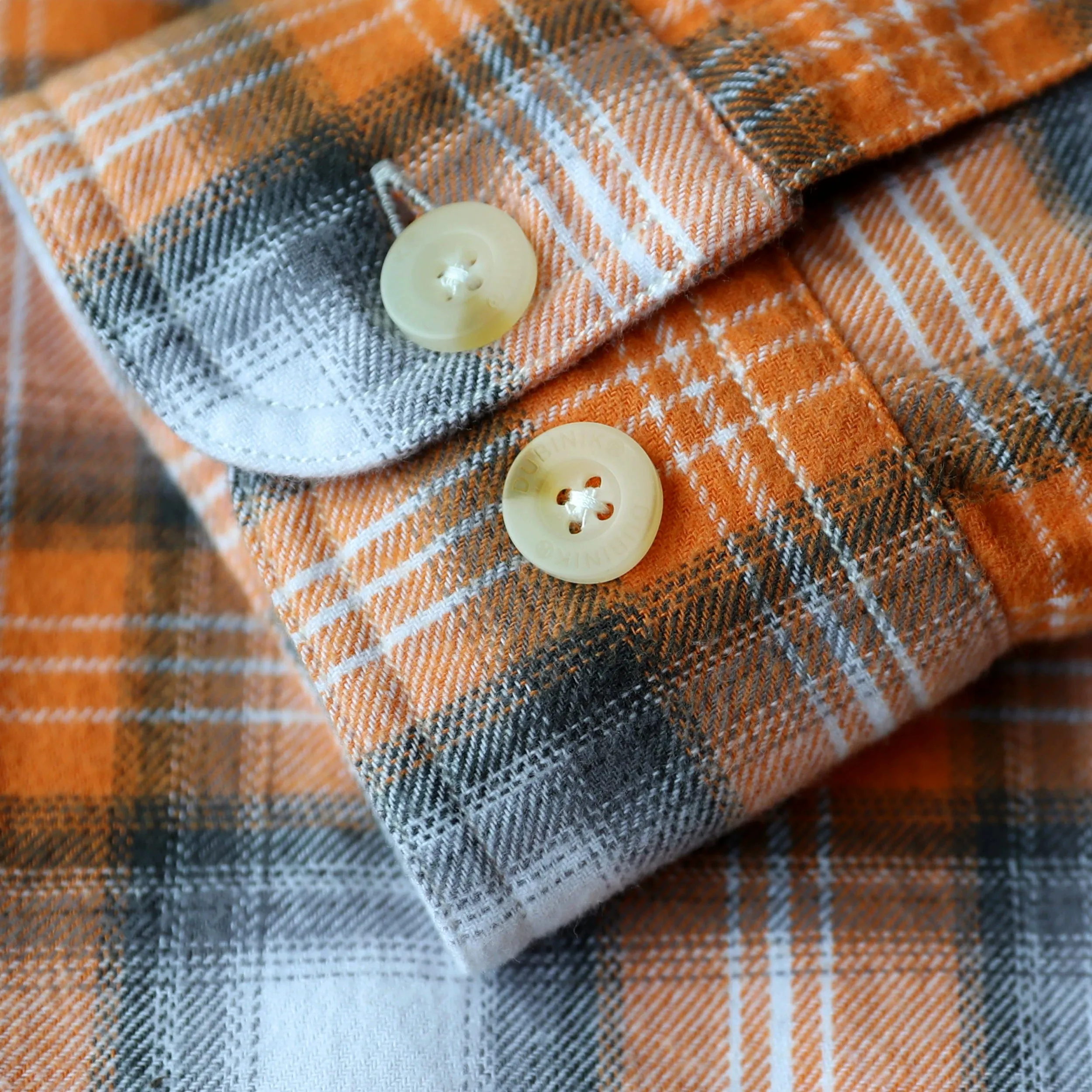 Dubinik® 6oz Mens Long Sleeve Midweight Flannel Shirt Warm Casual Soft Cotton Button Down Plaid Shirt #3418 sold by Dubinik product image thumbnail 4