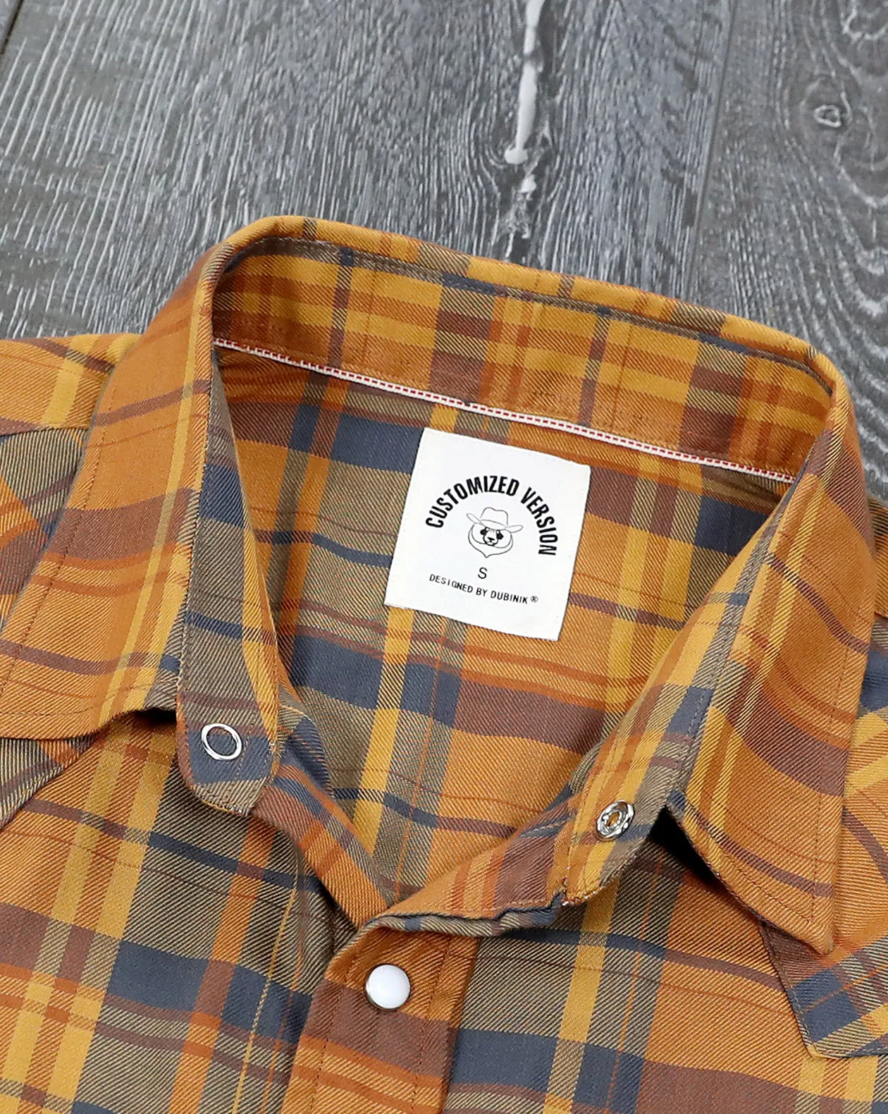 Dubinik®Bamboo Fiber Mens Shirts Short Sleeve Plaid Shirt Men Western Cowboy Pearl Snap Vintage Casual Plaid Shirt #2909 sold by Dubinik product image thumbnail 3