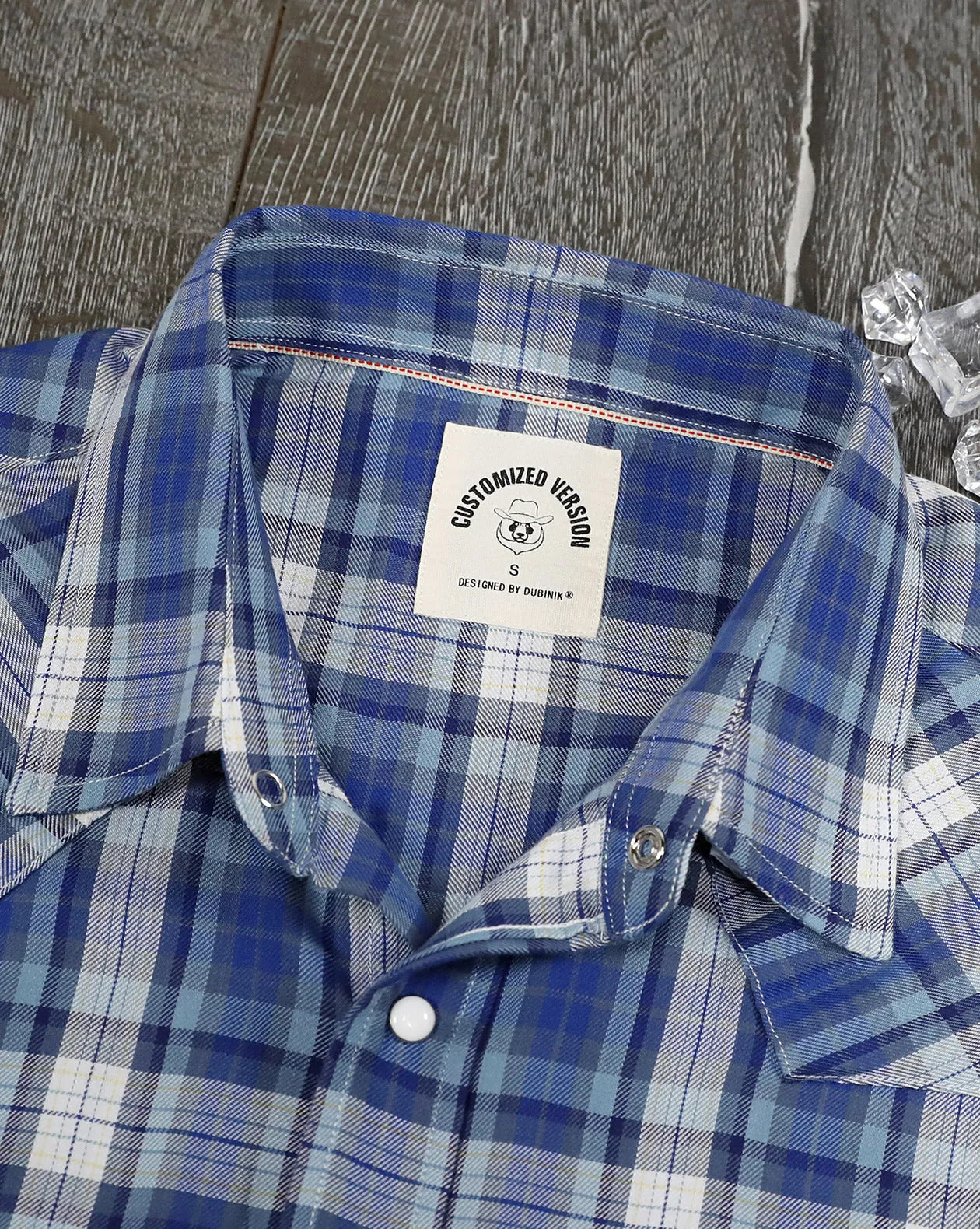 Dubinik®Bamboo Fiber Mens Shirts Short Sleeve Plaid Shirt Men Western Cowboy Pearl Snap Vintage Casual Plaid Shirts for Men #2901 sold by Dubinik product image thumbnail 3