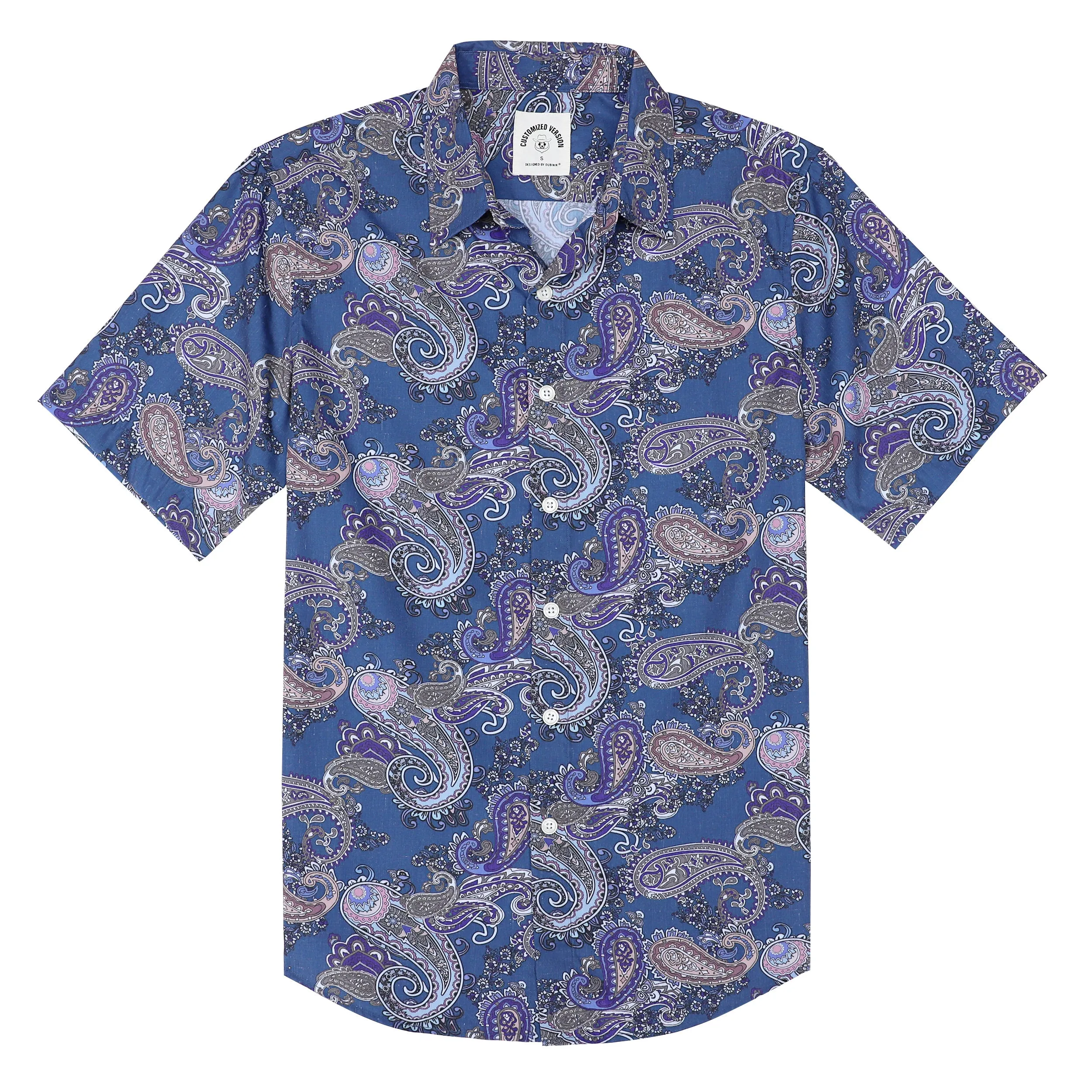 Hawaiian Shirt for Men Aloha Tropical Short Sleeve Button Down Print Beach Shirts #2623 sold by Dubinik