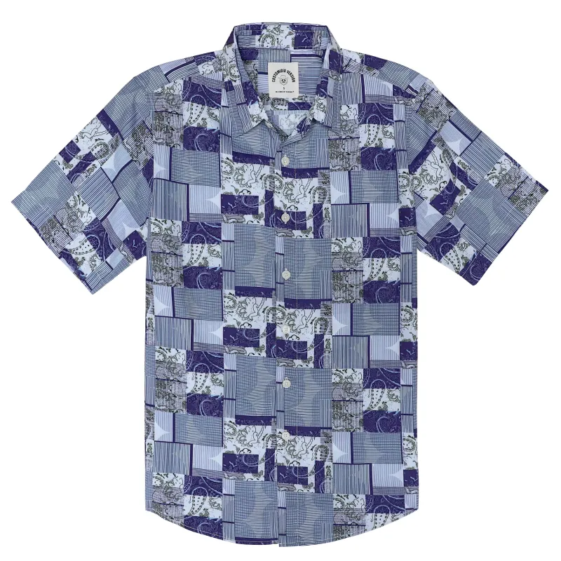 Hawaiian Shirt for Men Aloha Tropical Short Sleeve Button Down Print Beach Shirts #2616 made by Dubinik