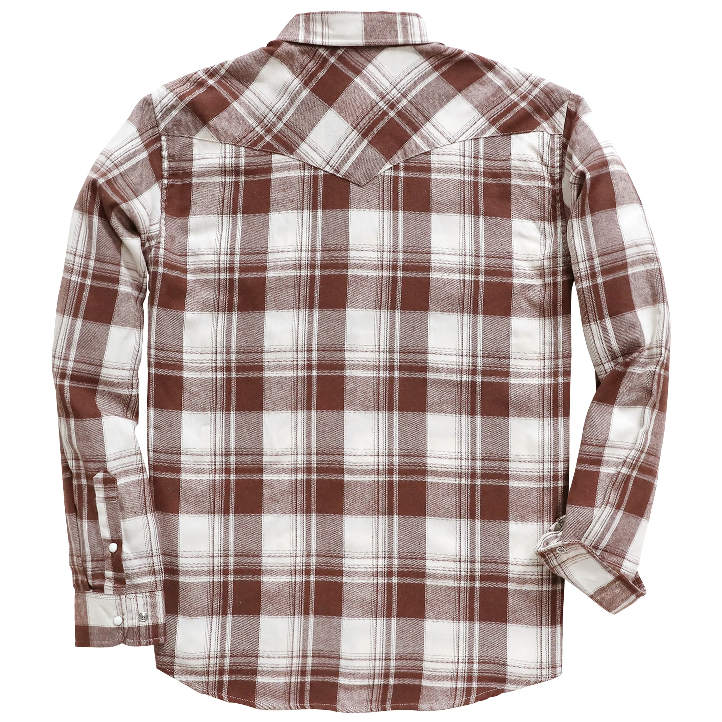 6 oz Mens Flannel Long Sleeve Pearl Snap Buttons Western Cowboy Vintage Casual Shirts #2814 sold by Dubinik product image thumbnail 2