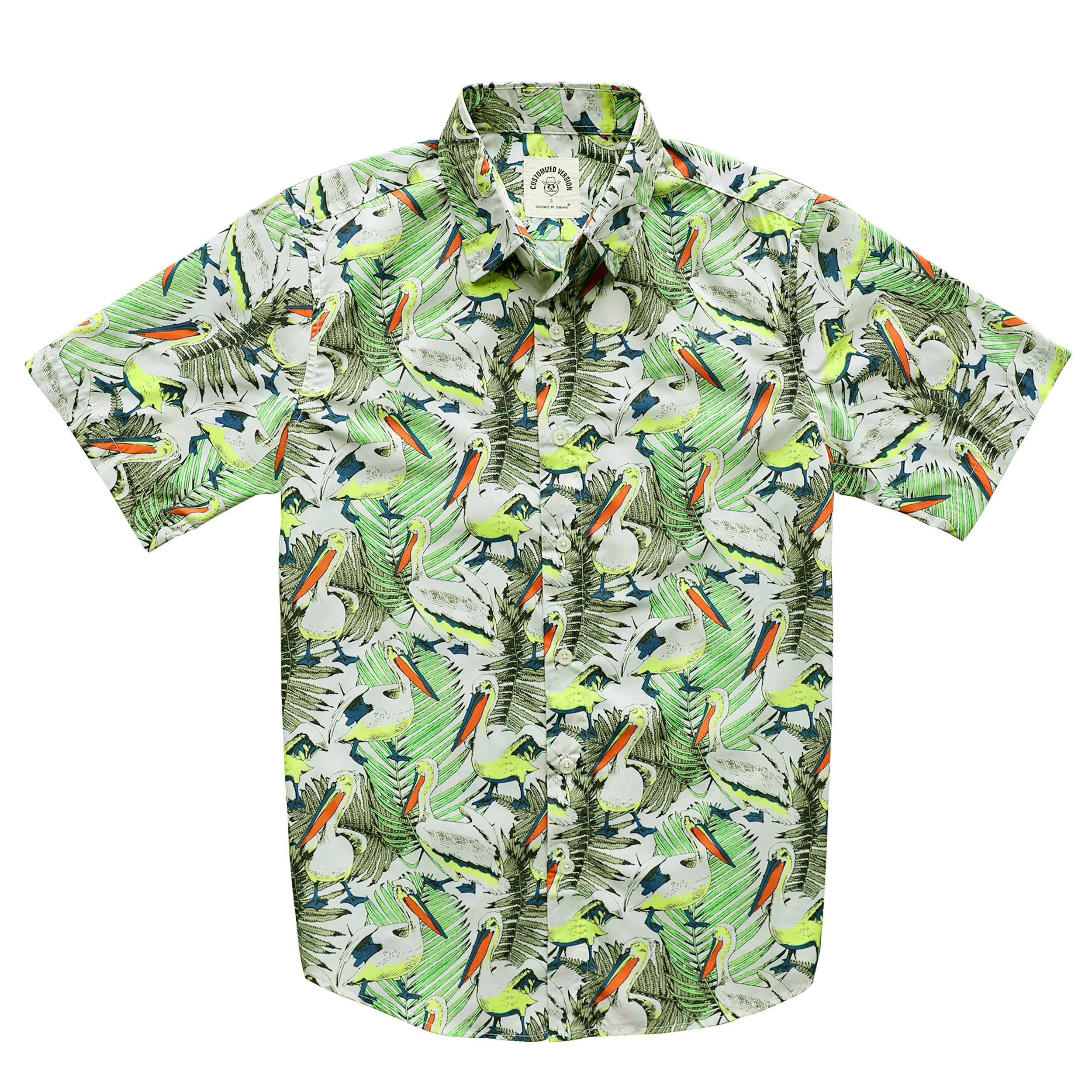 Hawaiian Shirt for Men Aloha Tropical Short Sleeve Button Down Print Beach Shirts #2611 sold by Dubinik