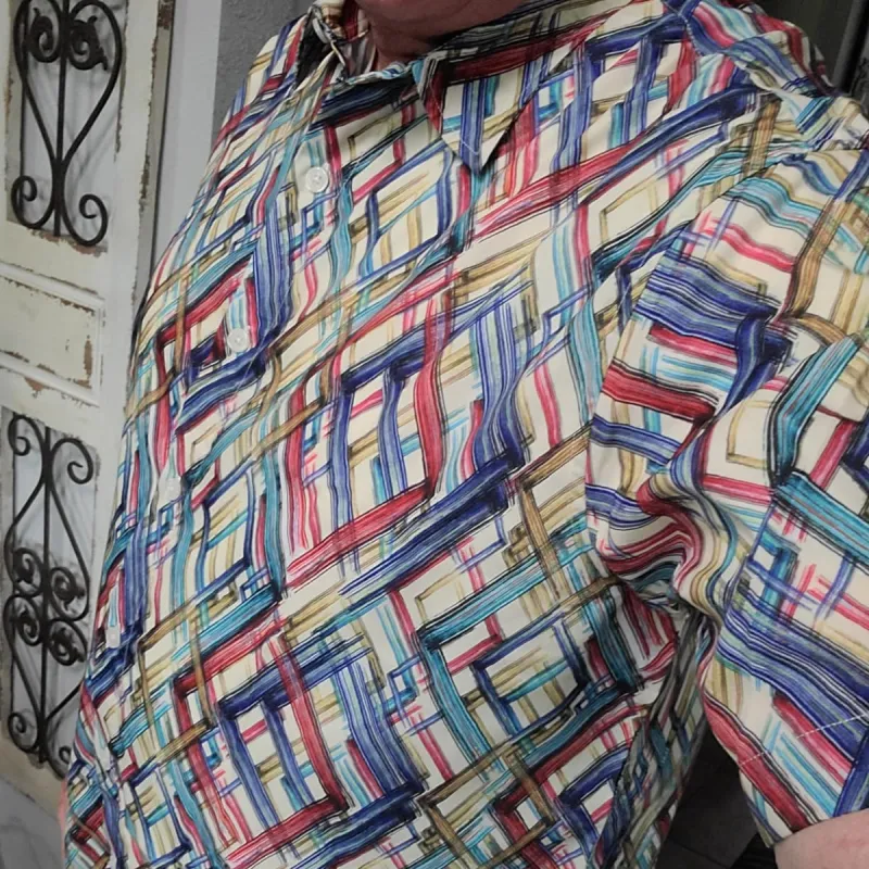 Hawaiian Shirt for Men Aloha Tropical Short Sleeve Button Down Print Beach Shirts #2608 made by Dubinik