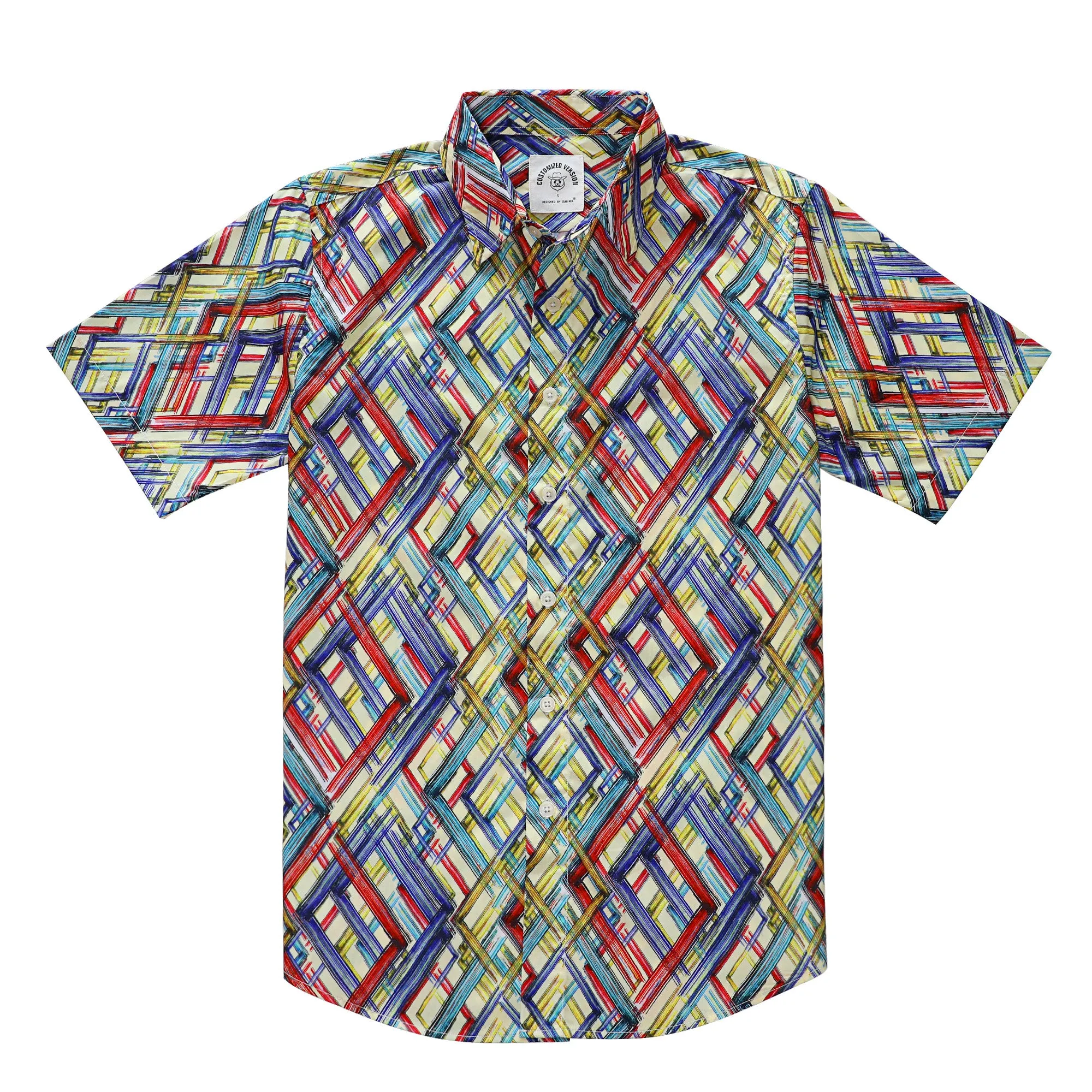 Hawaiian Shirt for Men Aloha Tropical Short Sleeve Button Down Print Beach Shirts #2608 sold by Dubinik product image thumbnail 2