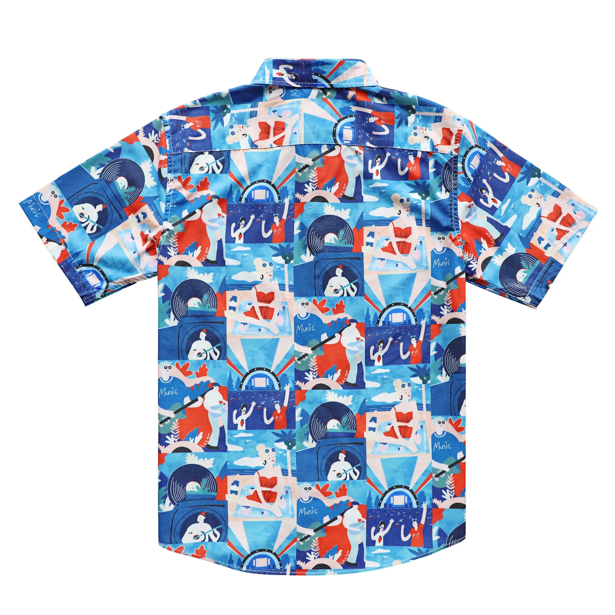 Hawaiian Shirt for Men Aloha Tropical Short Sleeve Button Down Print Beach Shirts #2607 sold by Dubinik product image thumbnail 2