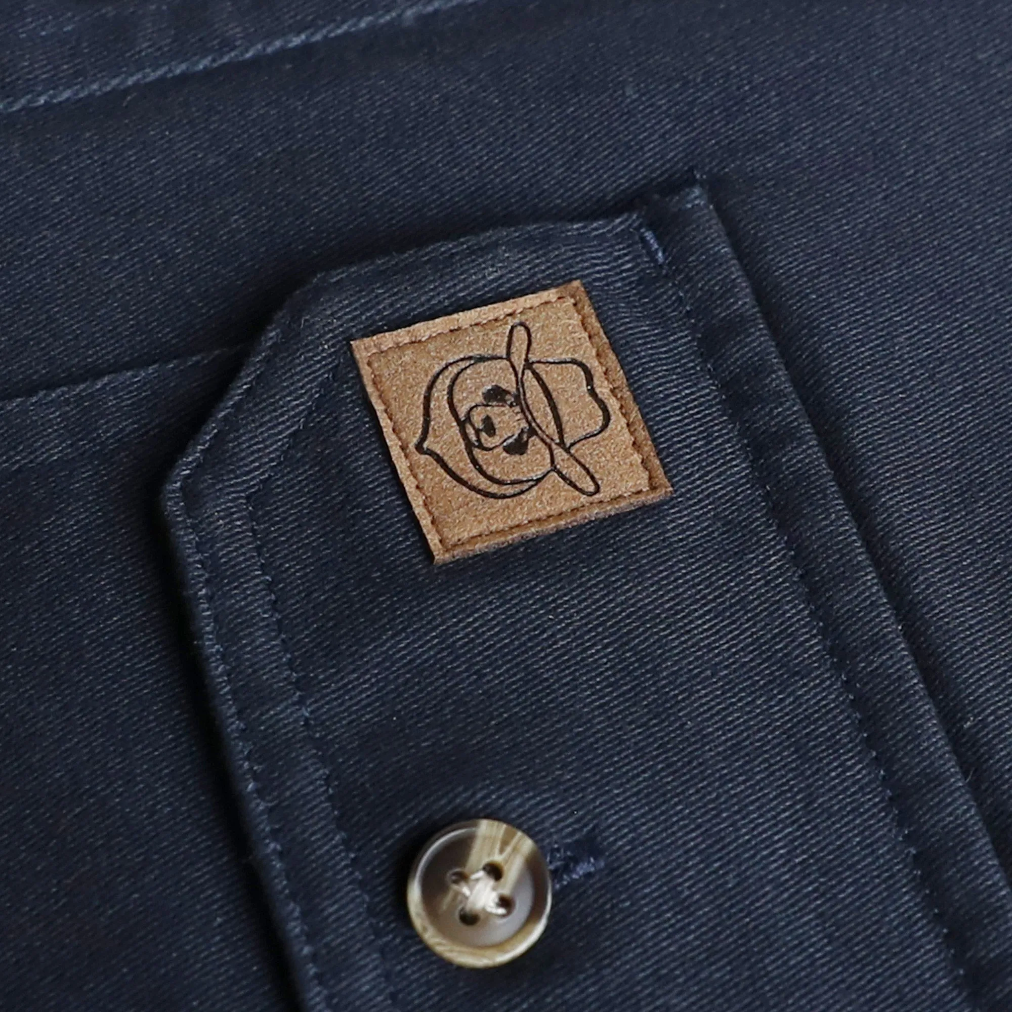 Men's outdoor casual short sleeve Navy Solid shirt #1509 sold by Dubinik product image thumbnail 5