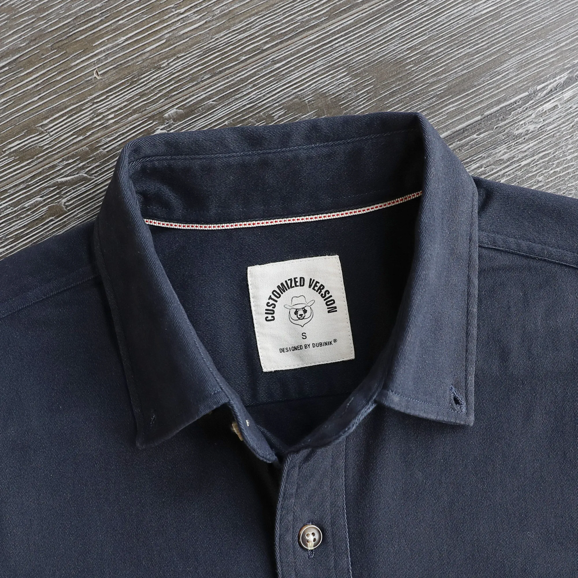 Men's outdoor casual short sleeve Navy Solid shirt #1509 sold by Dubinik product image thumbnail 3