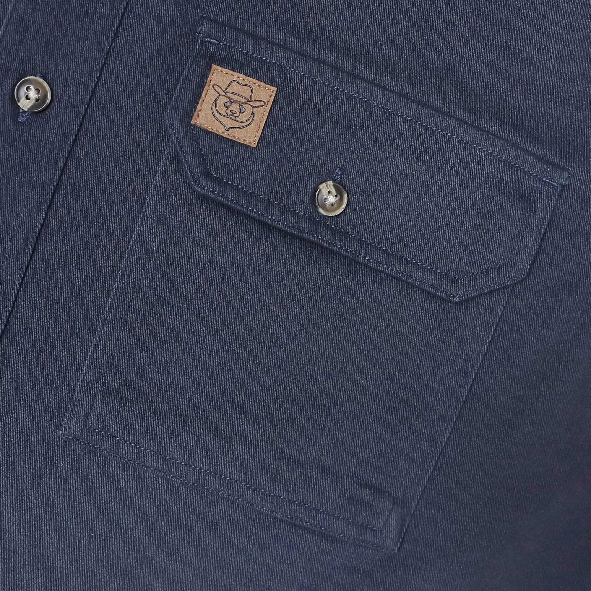 Men's outdoor casual short sleeve Navy Solid shirt #1509 sold by Dubinik product image thumbnail 4