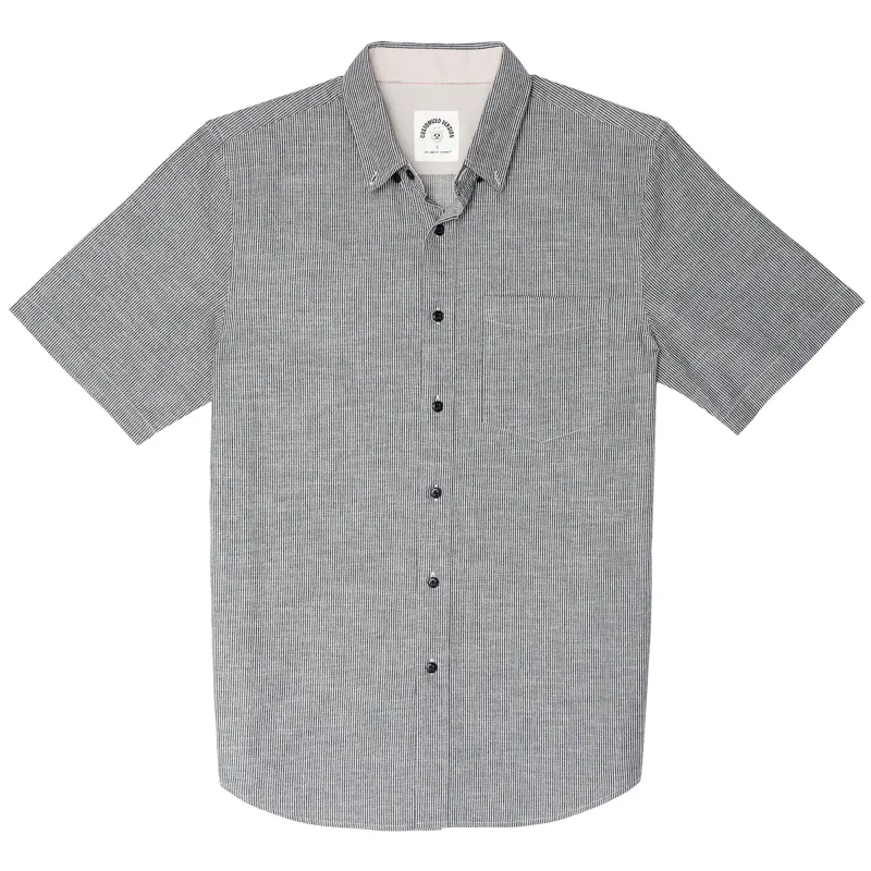 Men's casual short-sleeved cotton shirt #0038 made by Dubinik