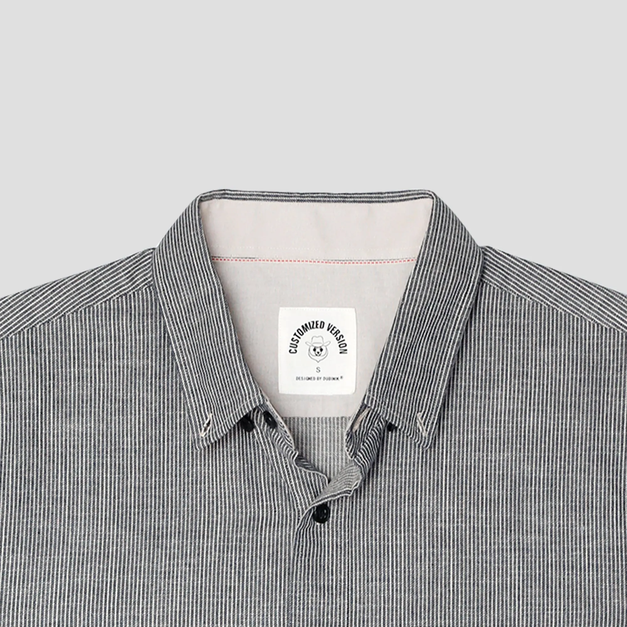 Men's casual short-sleeved cotton shirt #0038 sold by Dubinik product image thumbnail 3