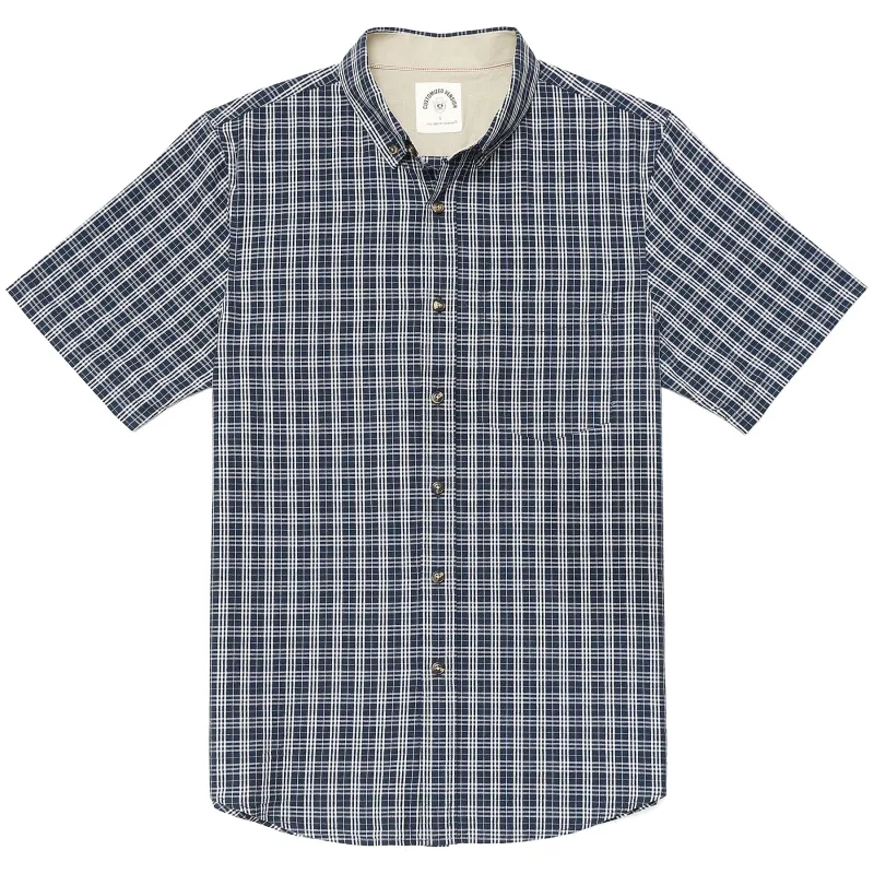 Men's casual short-sleeved cotton shirt #0015 made by Dubinik