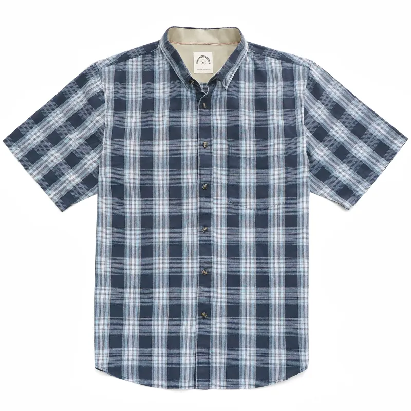 Men's casual short-sleeved cotton shirt #0014 made by Dubinik