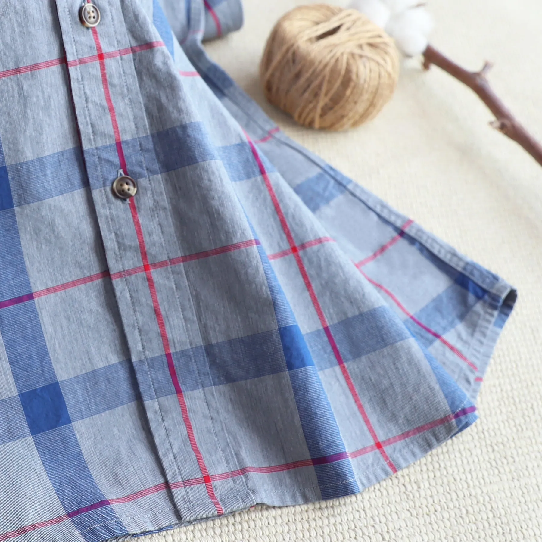 Men's casual short-sleeved cotton shirt #0004 sold by Dubinik product image thumbnail 5