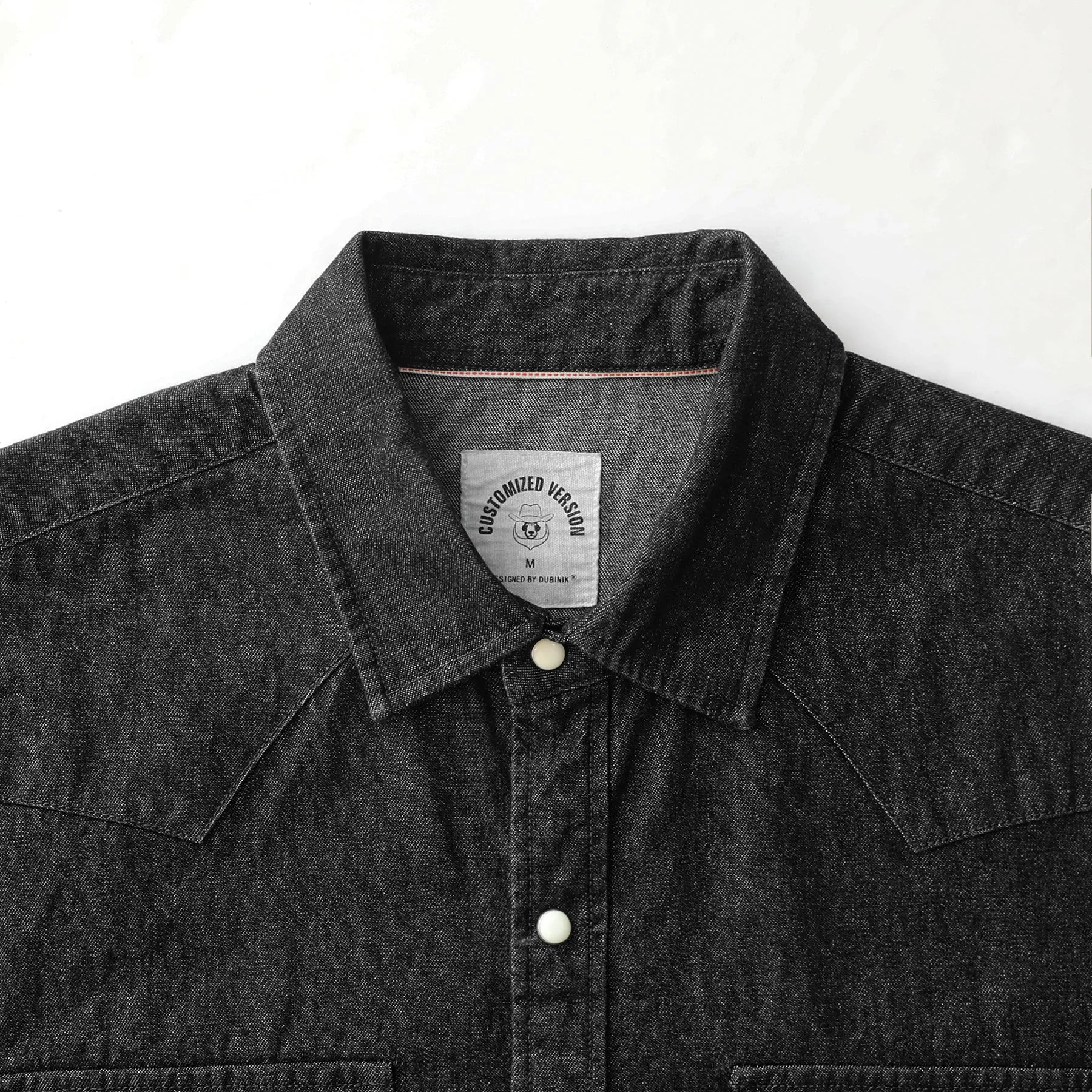 8.8oz Men's cotton long sleeve denim shirt #4600 sold by Dubinik product image thumbnail 3