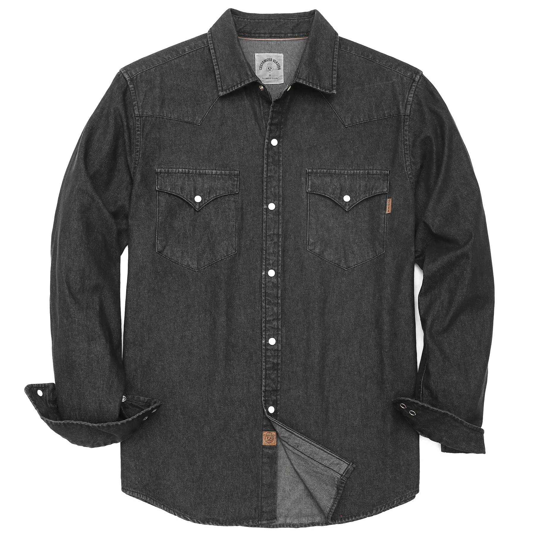 8.8oz Men's cotton long sleeve denim shirt #4600 sold by Dubinik