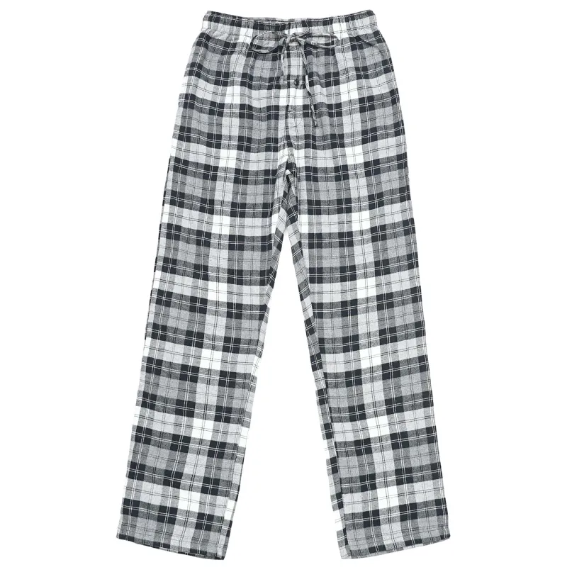 Cotton Flannel Pajama Plaid Sleep & Lounge Pants, PJ Bottoms With Pockets And Button Fly #3013 made by Dubinik