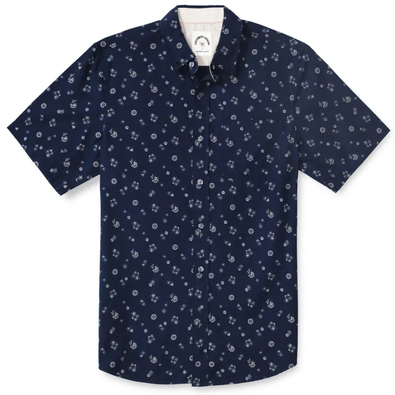 Men's casual short-sleeved cotton shirt #0103 made by Dubinik
