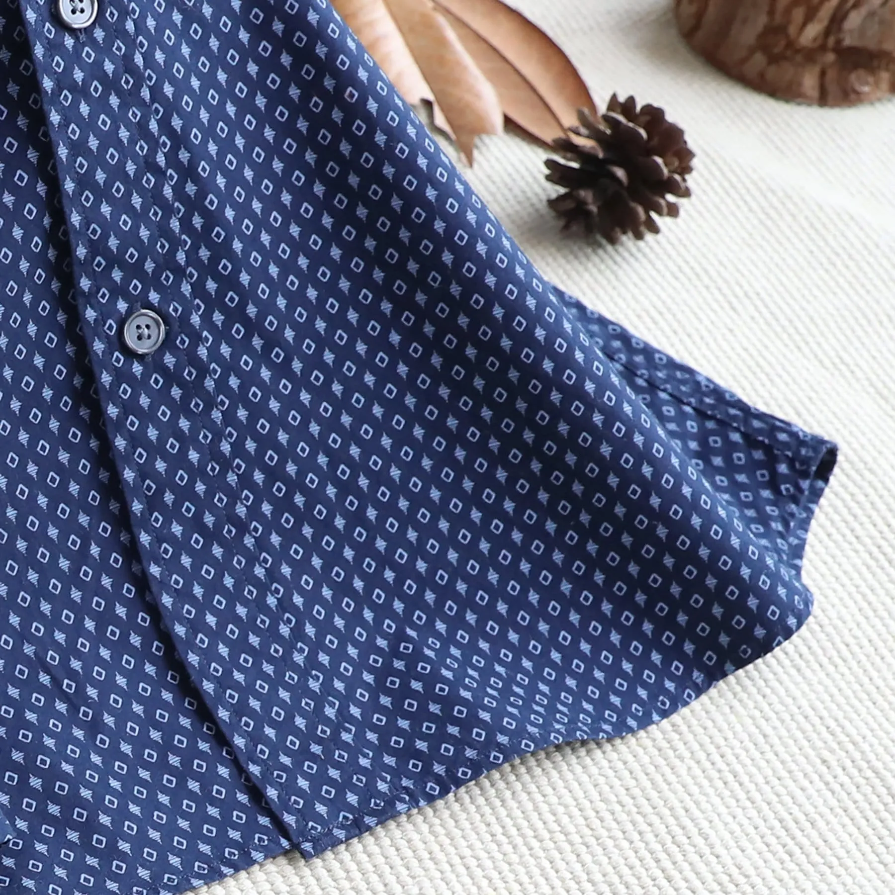 Men's casual short-sleeved cotton shirt #0101 sold by Dubinik product image thumbnail 4
