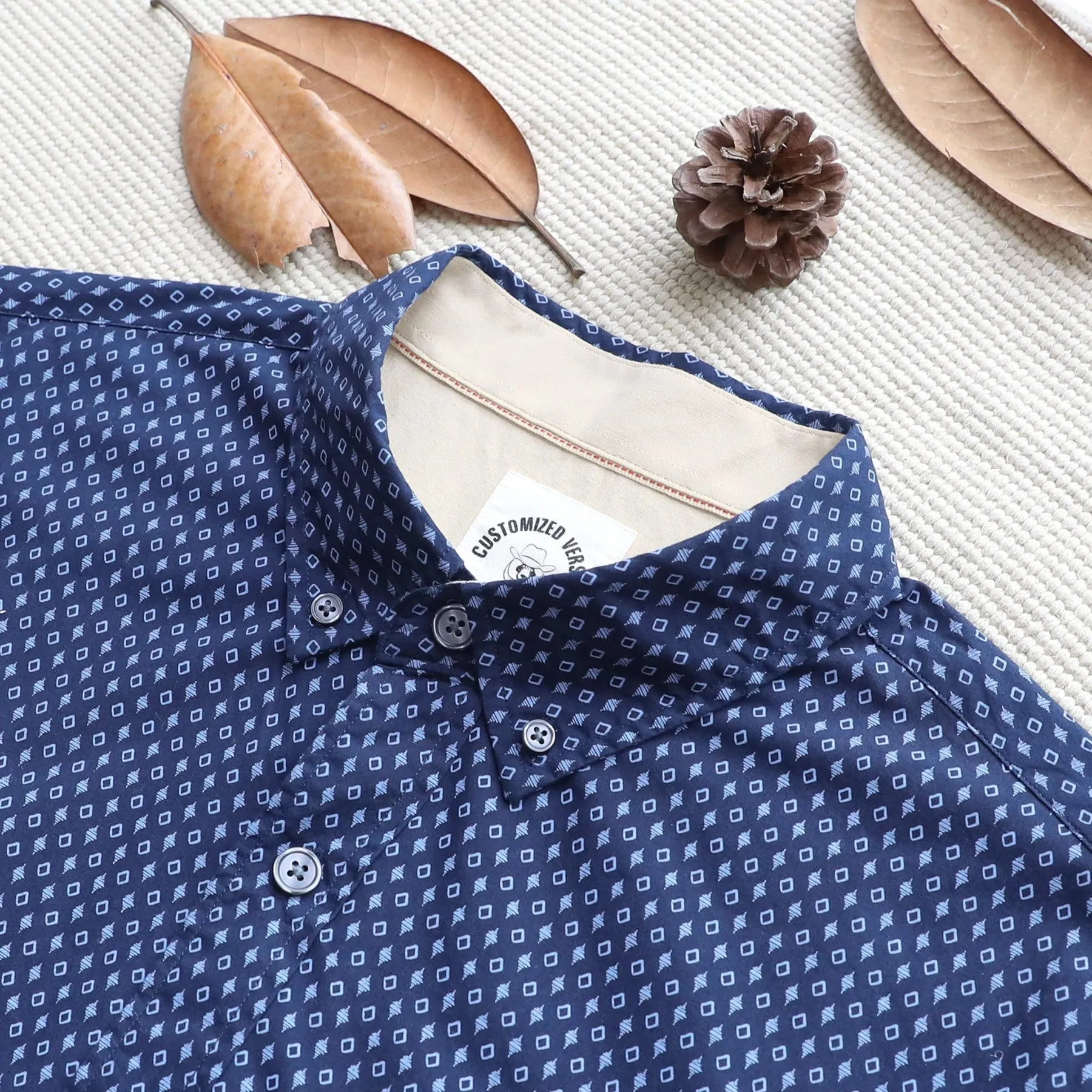 Men's casual short-sleeved cotton shirt #0101 sold by Dubinik product image thumbnail 2