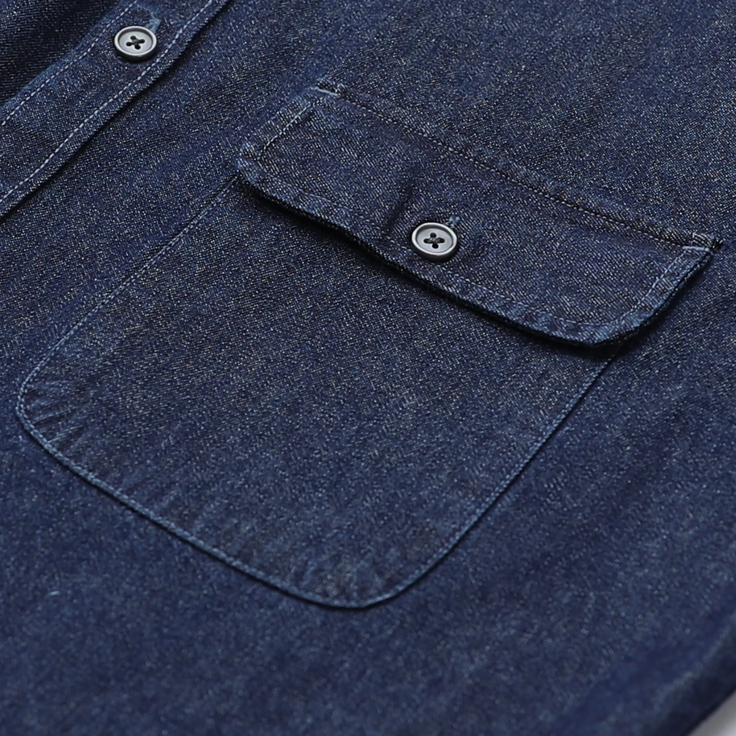 Men's cotton short-sleeved denim shirt #5500 sold by Dubinik product image thumbnail 4