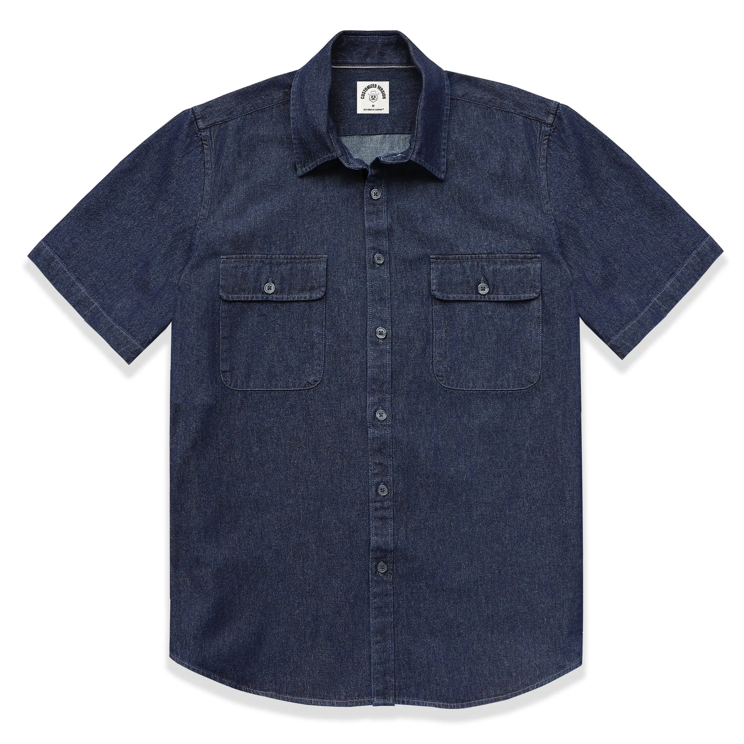 Men's cotton short-sleeved denim shirt #5500 sold by Dubinik