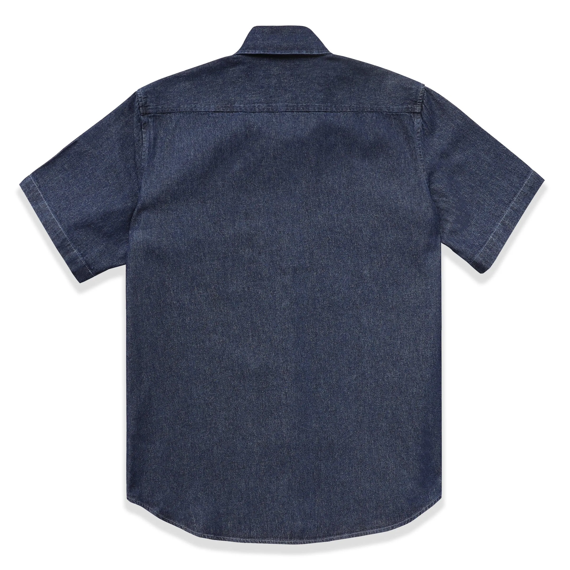 Men's cotton short-sleeved denim shirt #5500 sold by Dubinik product image thumbnail 2