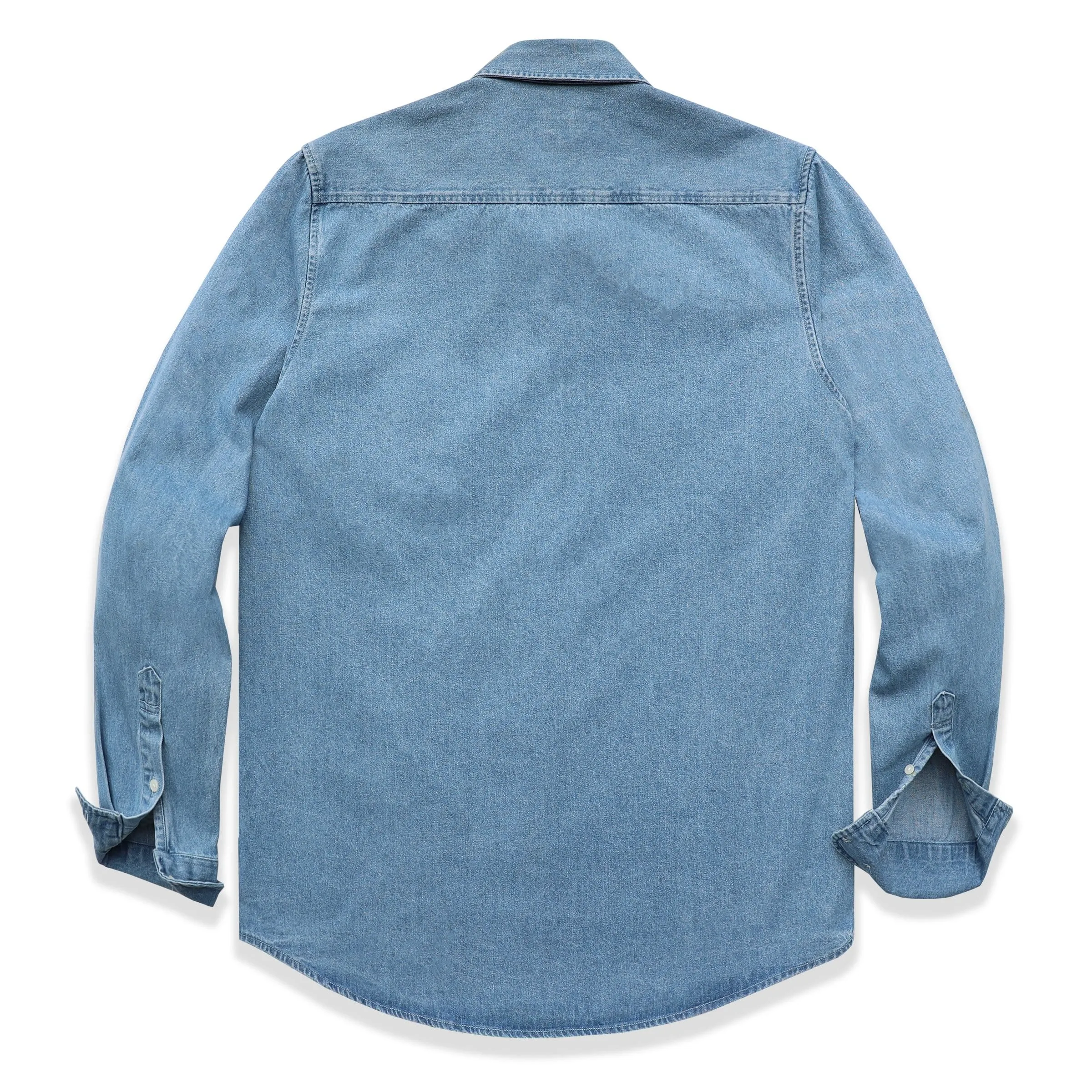 8.8oz Men's cotton long sleeve denim shirt #4501 sold by Dubinik product image thumbnail 2