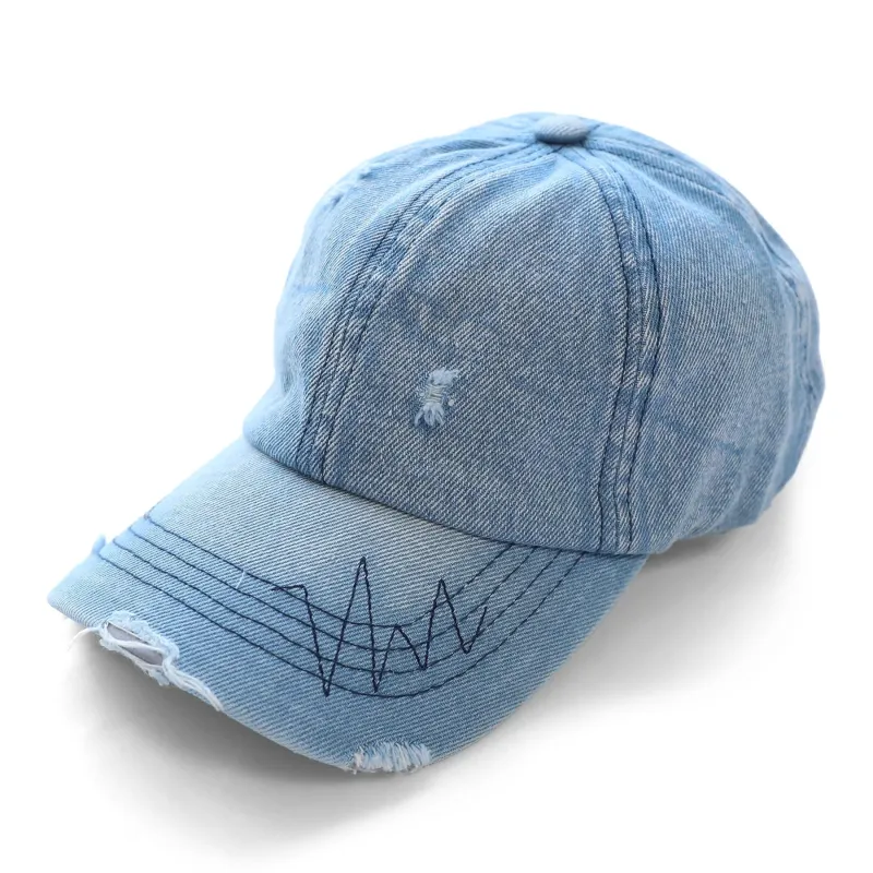 Cotton denim baseball cap #2315 made by Dubinik