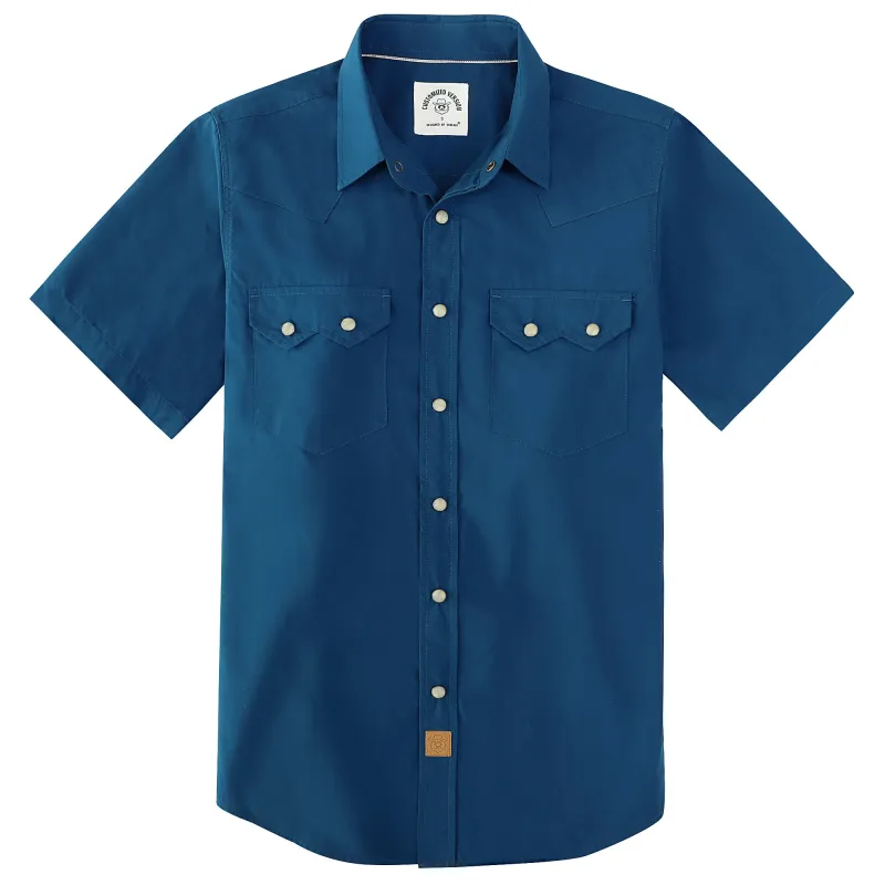 DubinikĀ® Men's Pearl Snap Sawtooth Pocket Western Plaid Shirt Short Sleeve#47029 made by Dubinik