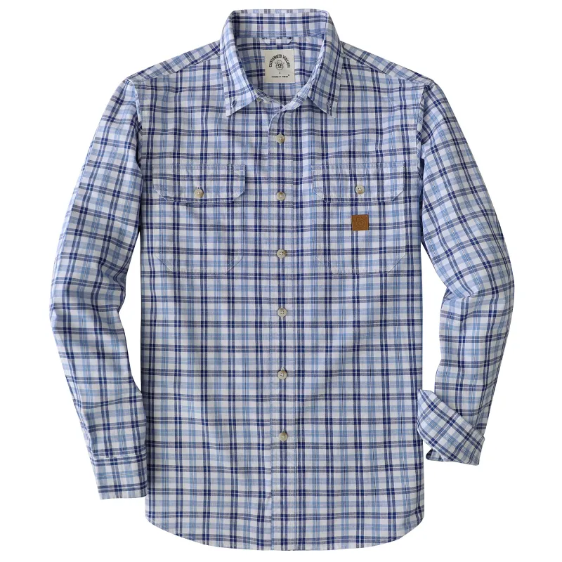 Dubinik® 4.6oz Mens Lightweight Pure Cotton Long Sleeve  Plaid Shirt#101811 made by Dubinik