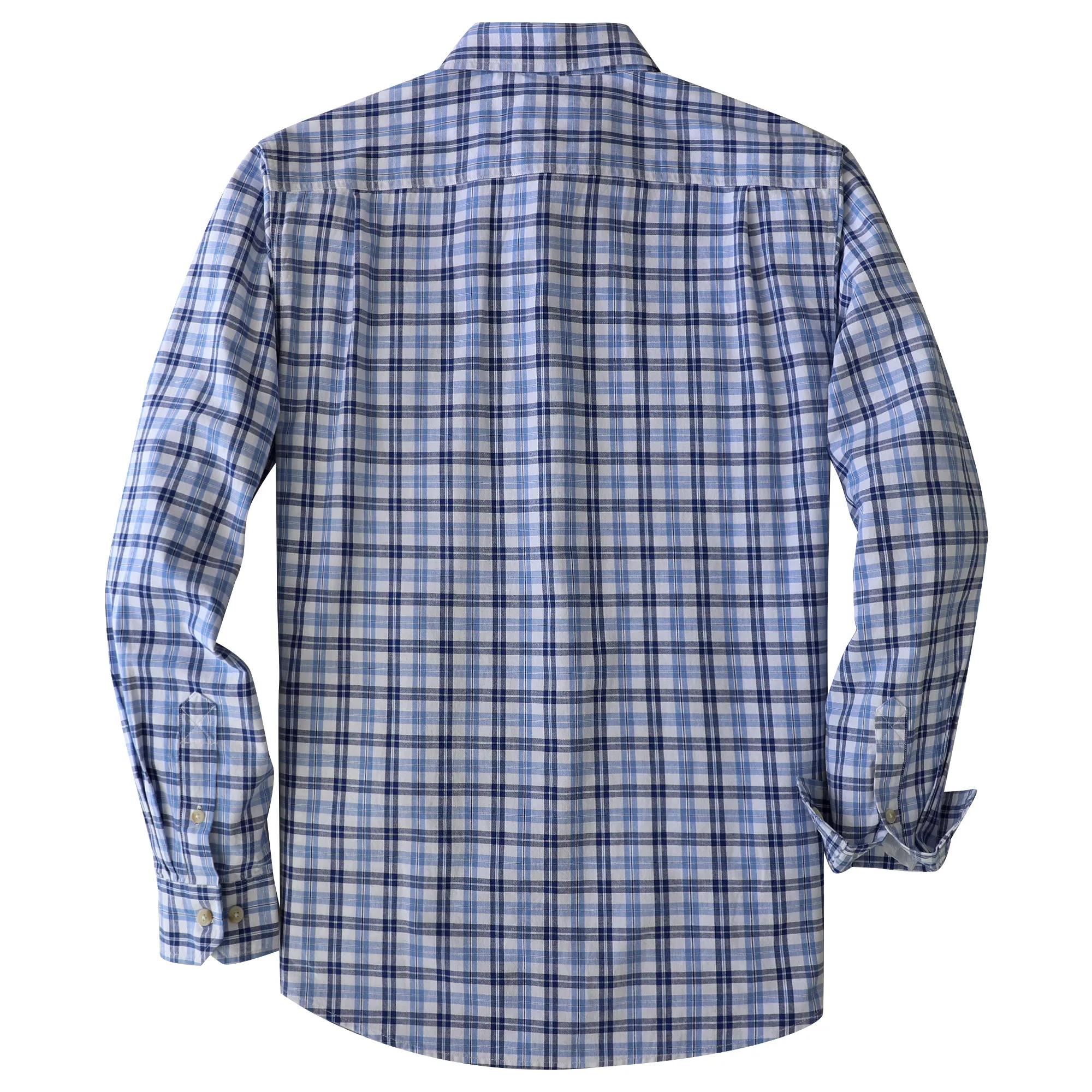 Dubinik® 4.6oz Mens Lightweight Pure Cotton Long Sleeve Plaid Shirt#101811 sold by Dubinik product image thumbnail 2